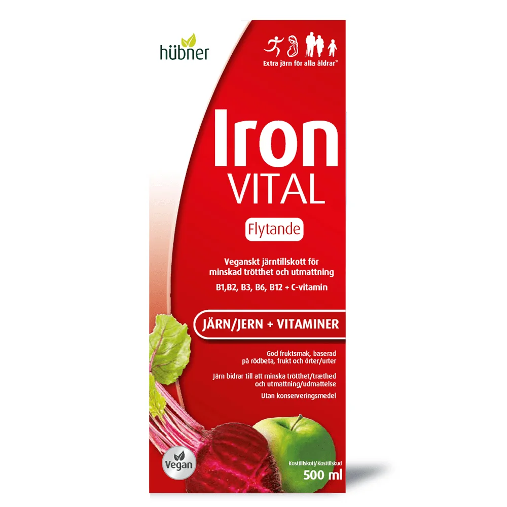Iron VITAL F+ Järntillskott 500 ml från Iron Vital – köp hos Apotek Hjärtat