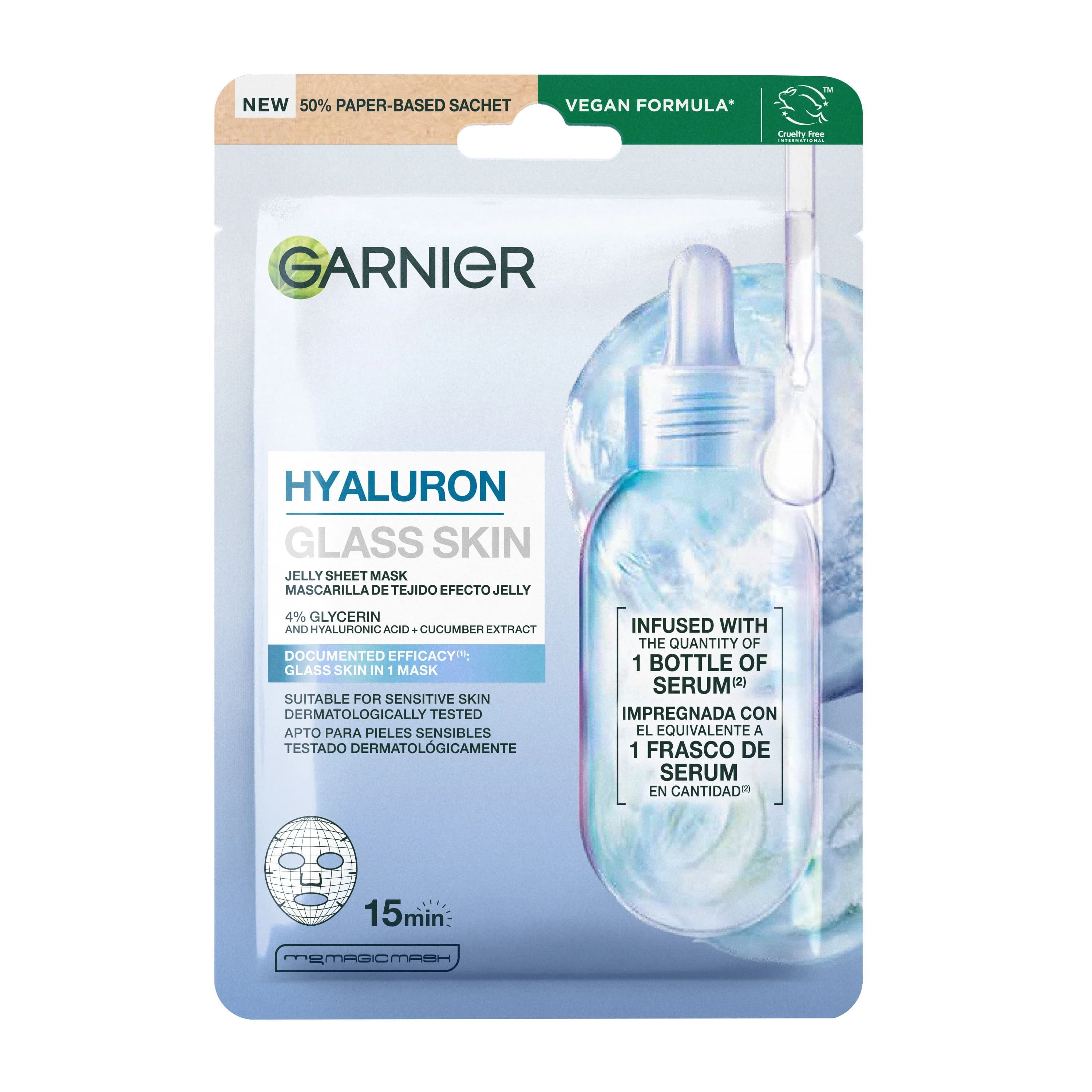 Garnier Hyaluron Glass Skin Jelly Sheet Mask 27 g från Garnier – köp hos Apotek Hjärtat