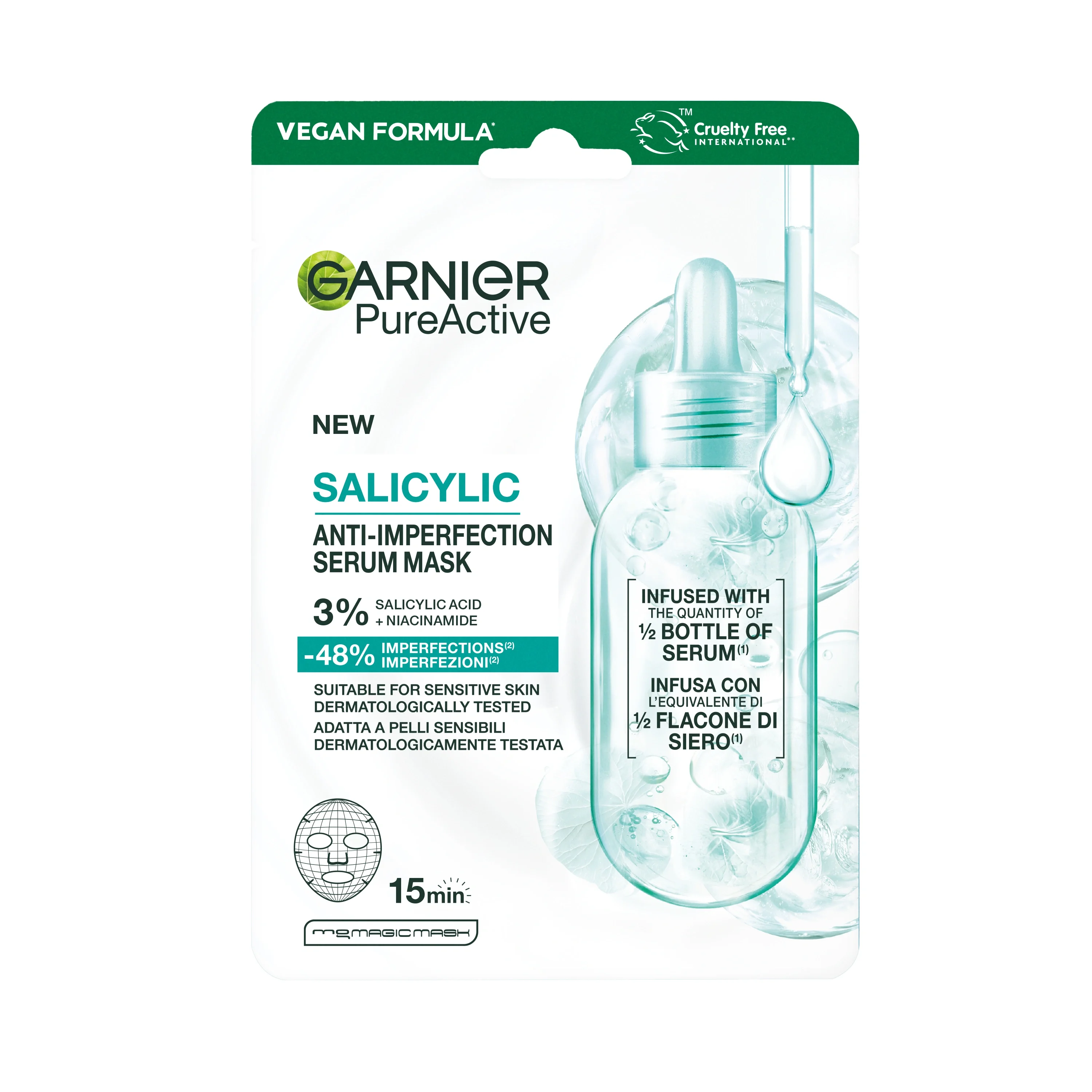 Garnier Pure Active Salicylic Anti-Imperfection Serum mask 28 g från Garnier – köp hos Apotek Hjärtat