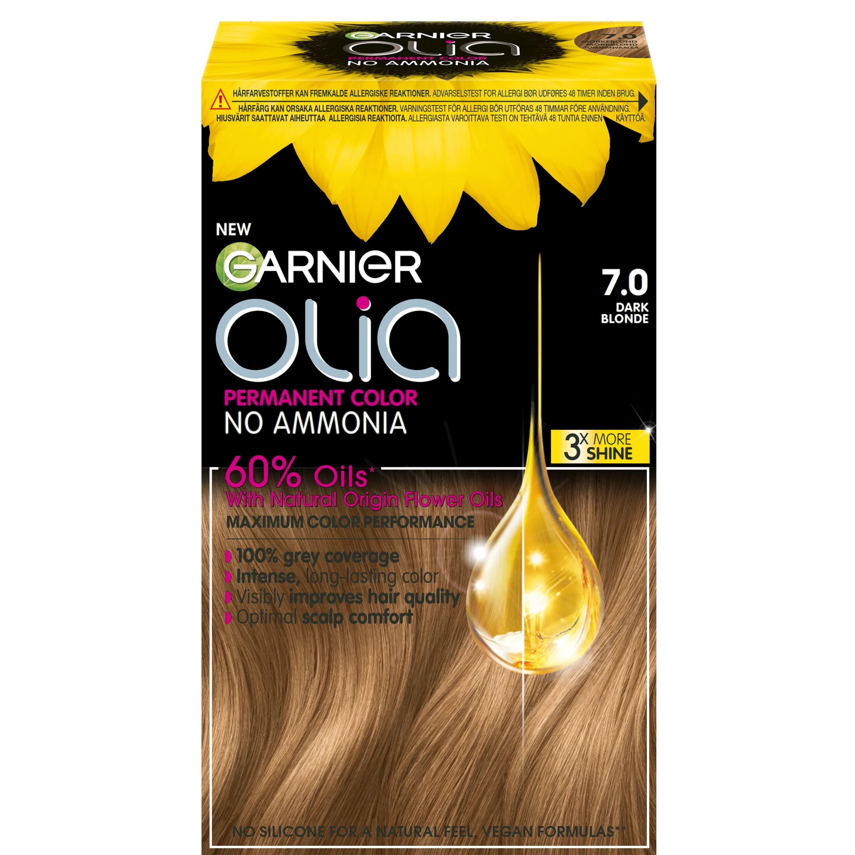 Garnier Olia Permant Hårfärg 1 pack 7.0 Dark Blonde från Garnier – köp hos Apotek Hjärtat