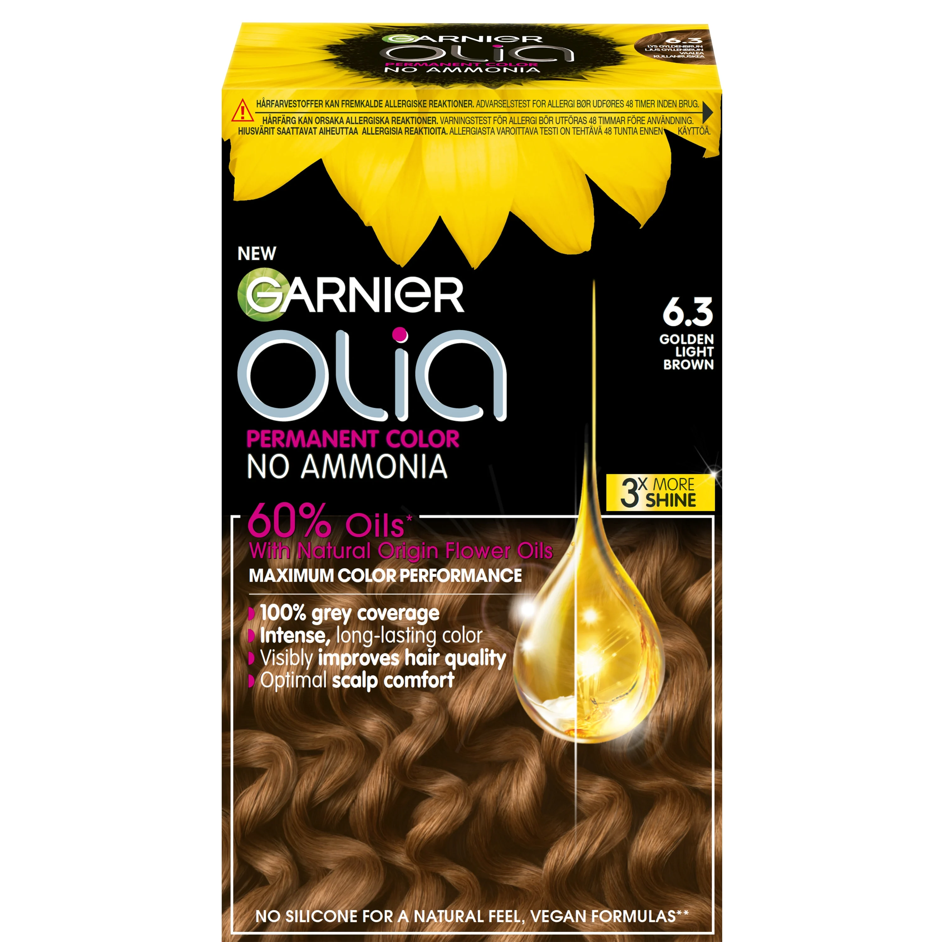 Garnier Olia Permant Hårfärg 1 pack 6.3 Golden Light Brown från Garnier – köp hos Apotek Hjärtat