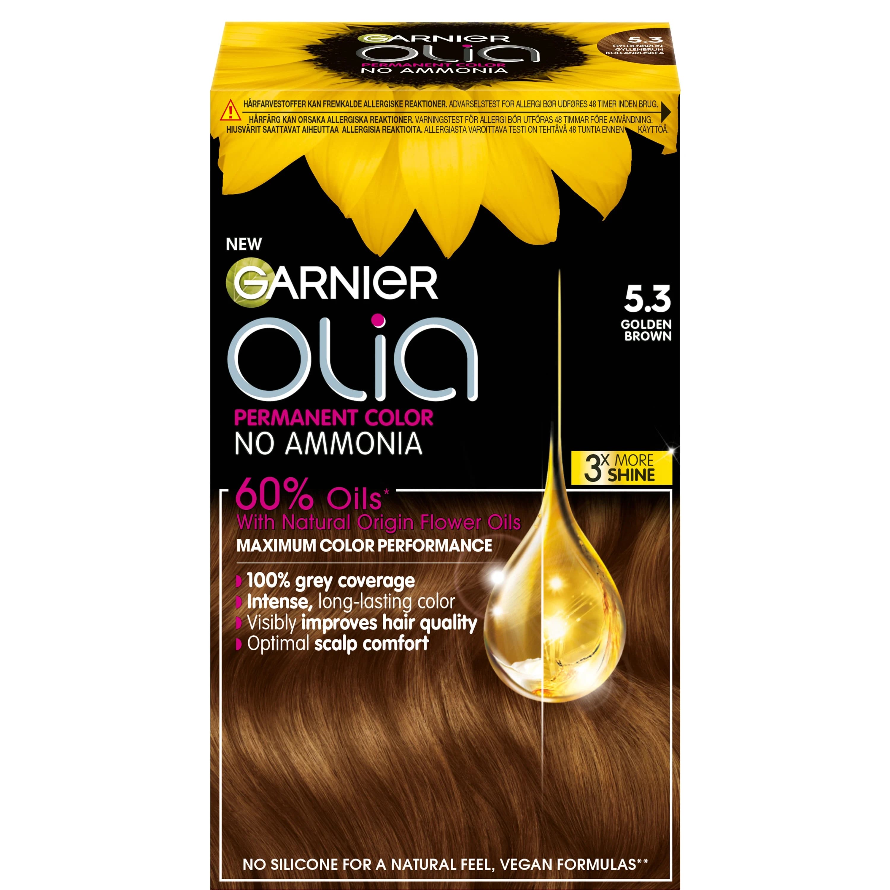 Garnier Olia Permant Hårfärg 1 pack 5.3 Golden Brown från Garnier – köp hos Apotek Hjärtat