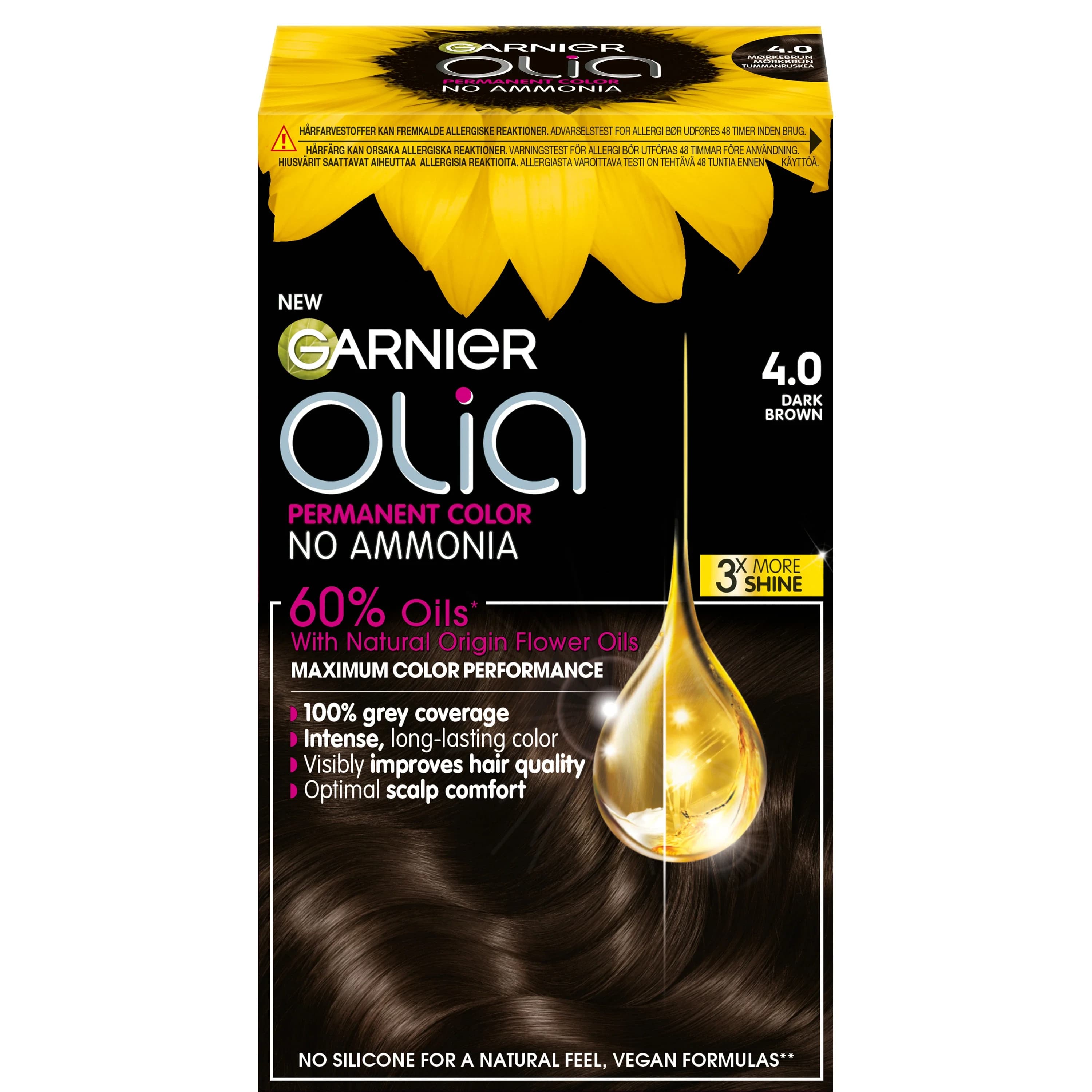 Garnier Olia Permant Hårfärg 1 pack 4.0 Dark Brown från Garnier – köp hos Apotek Hjärtat