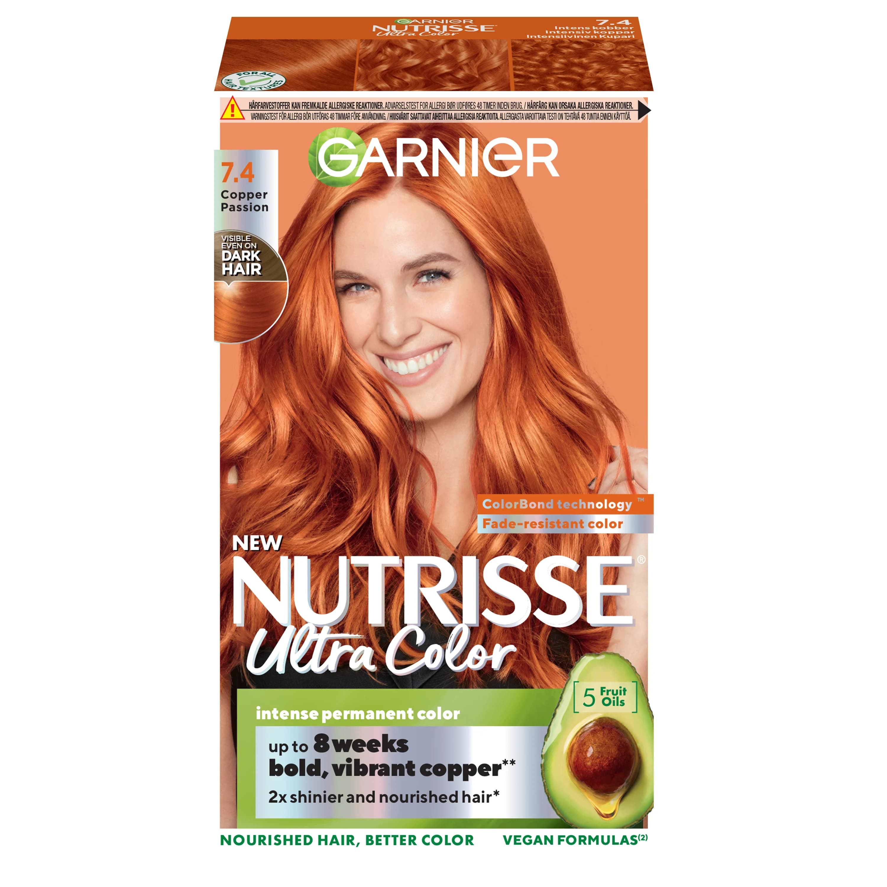 Garnier Nutrisse Ultra Color Permanent Hårfärg 1 pack 7.4 Copper Passion från Garnier – köp hos Apotek Hjärtat