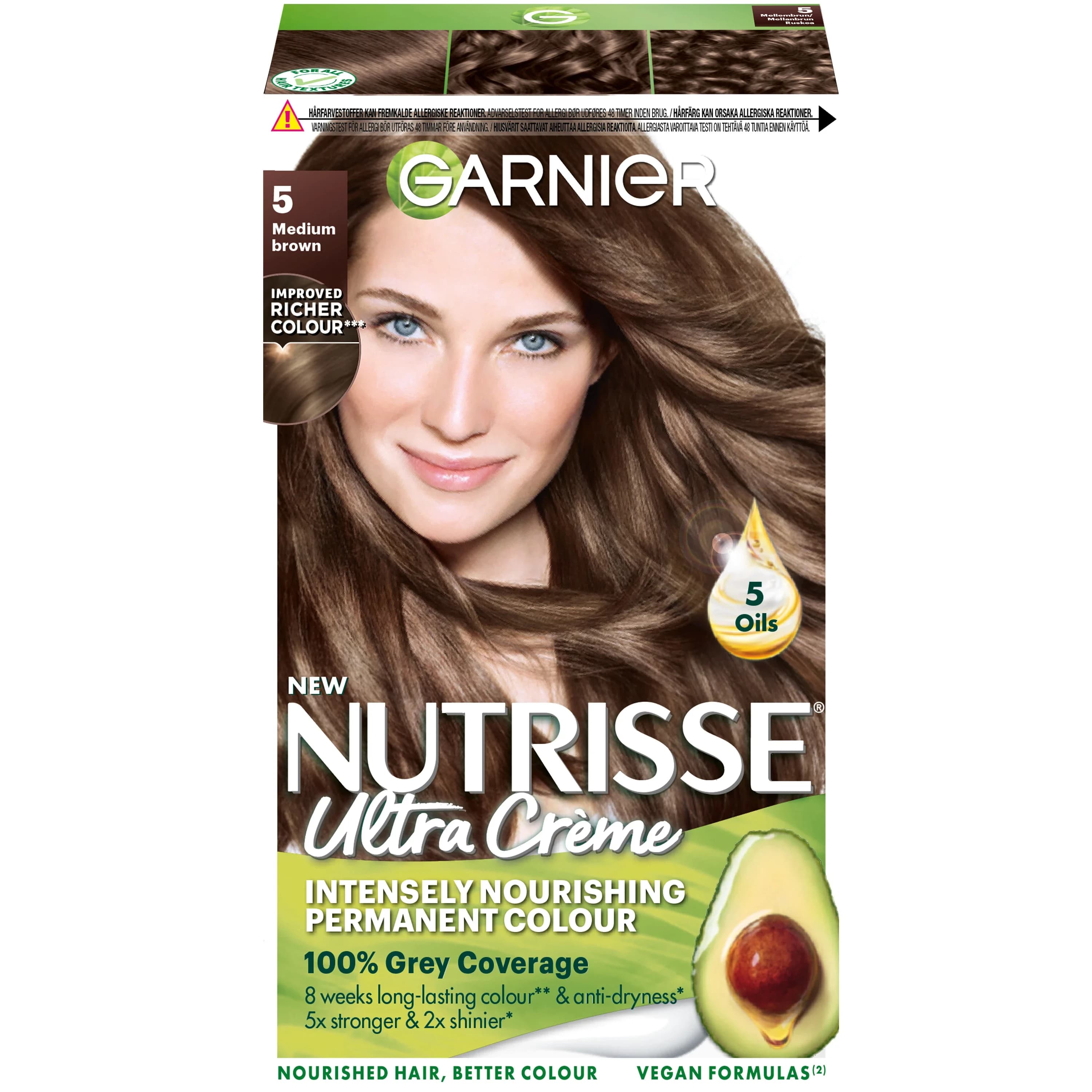 Garnier Nutrisse Ultra Color Permanent Hårfärg 1 pack 5 Medium Brown från Garnier – köp hos Apotek Hjärtat