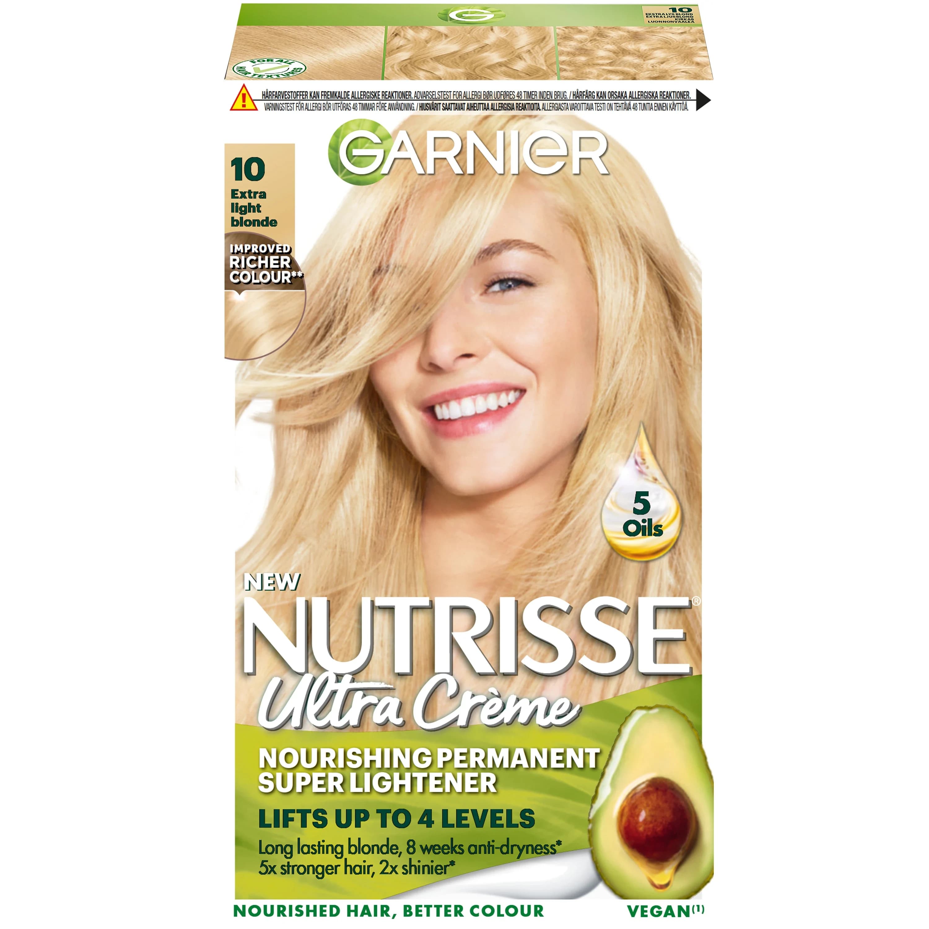 Garnier Nutrisse Ultra Color Permanent Hårfärg 1 pack 10 Extra Light Blonde från Garnier – köp hos Apotek Hjärtat