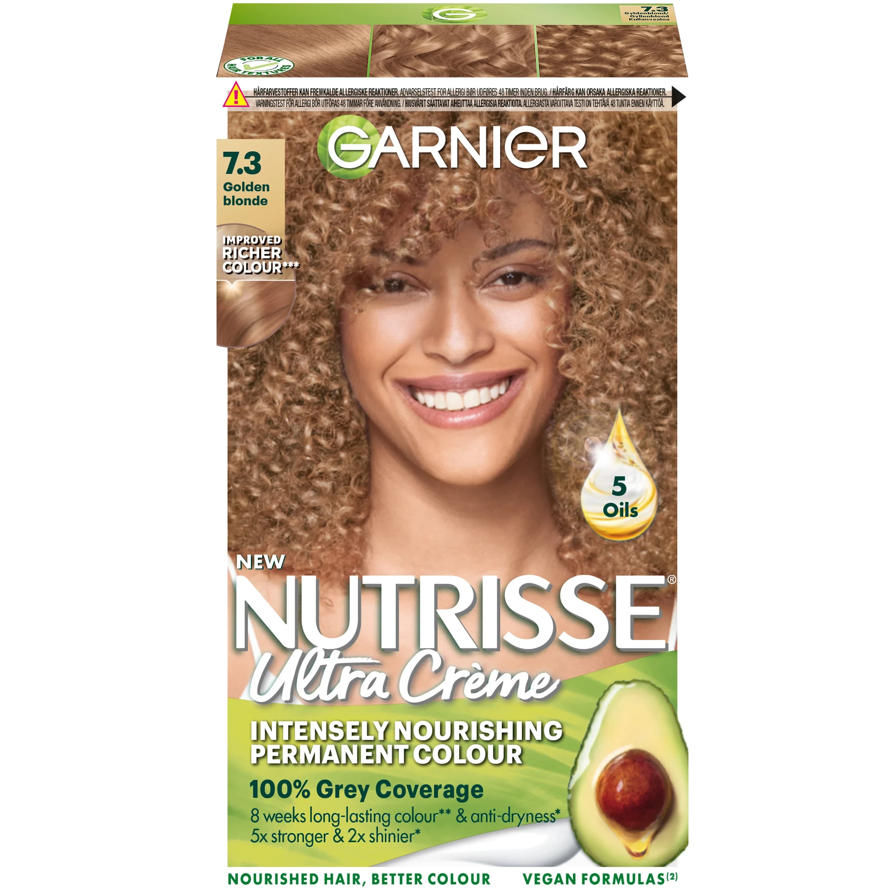 Garnier Nutrisse Ultra Color Permanent Hårfärg 1 pack 7.3 Golden Blonde från Garnier – köp hos Apotek Hjärtat
