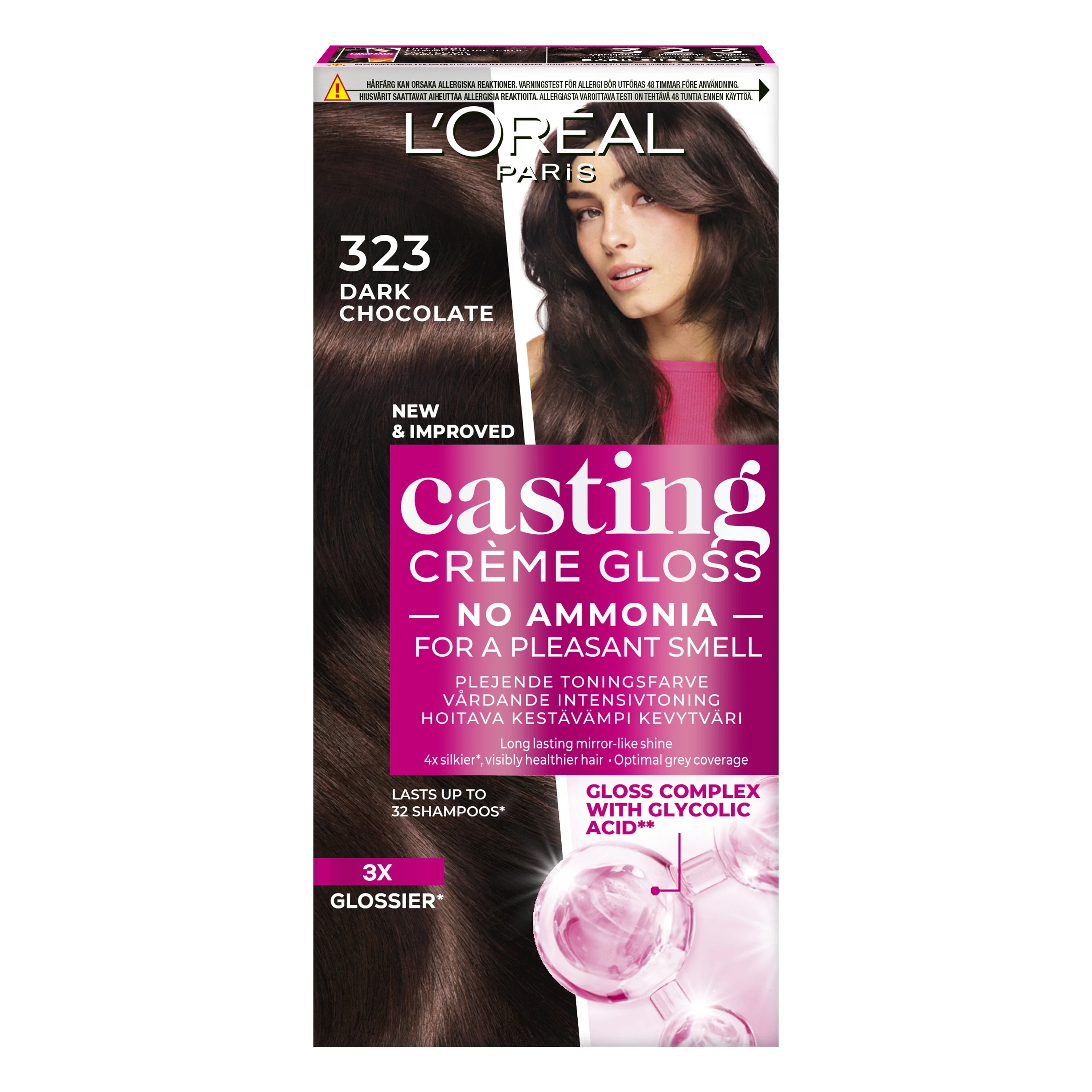 L'Oréal Paris Casting Crème Gloss Semi-Permanent Hårfärg 1-pack 323 Dark Chocolate från L'Oréal Paris – köp hos Apotek Hjärtat