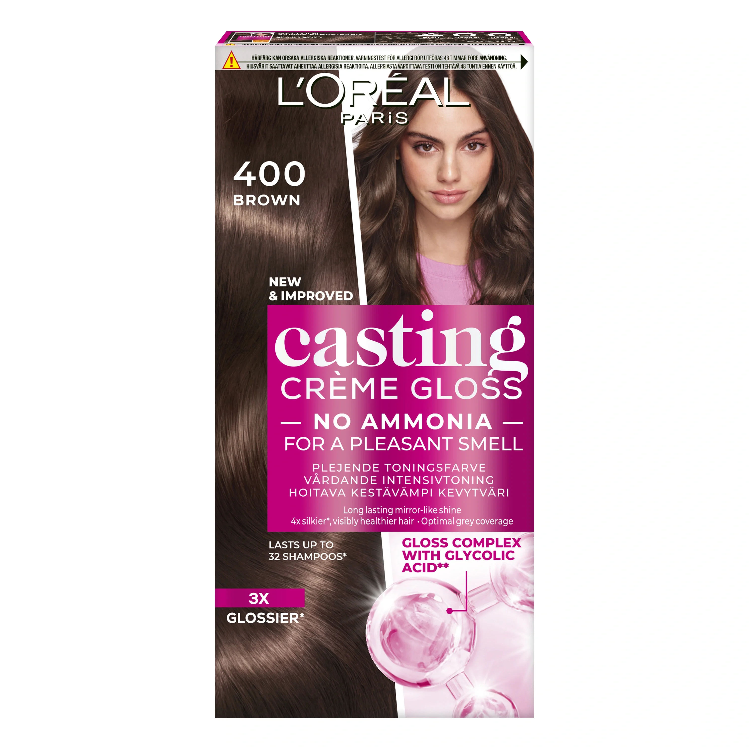 L'Oréal Paris Casting Crème Gloss Semi-Permanent Hårfärg 1-pack 400 Brown från L'Oréal Paris – köp hos Apotek Hjärtat