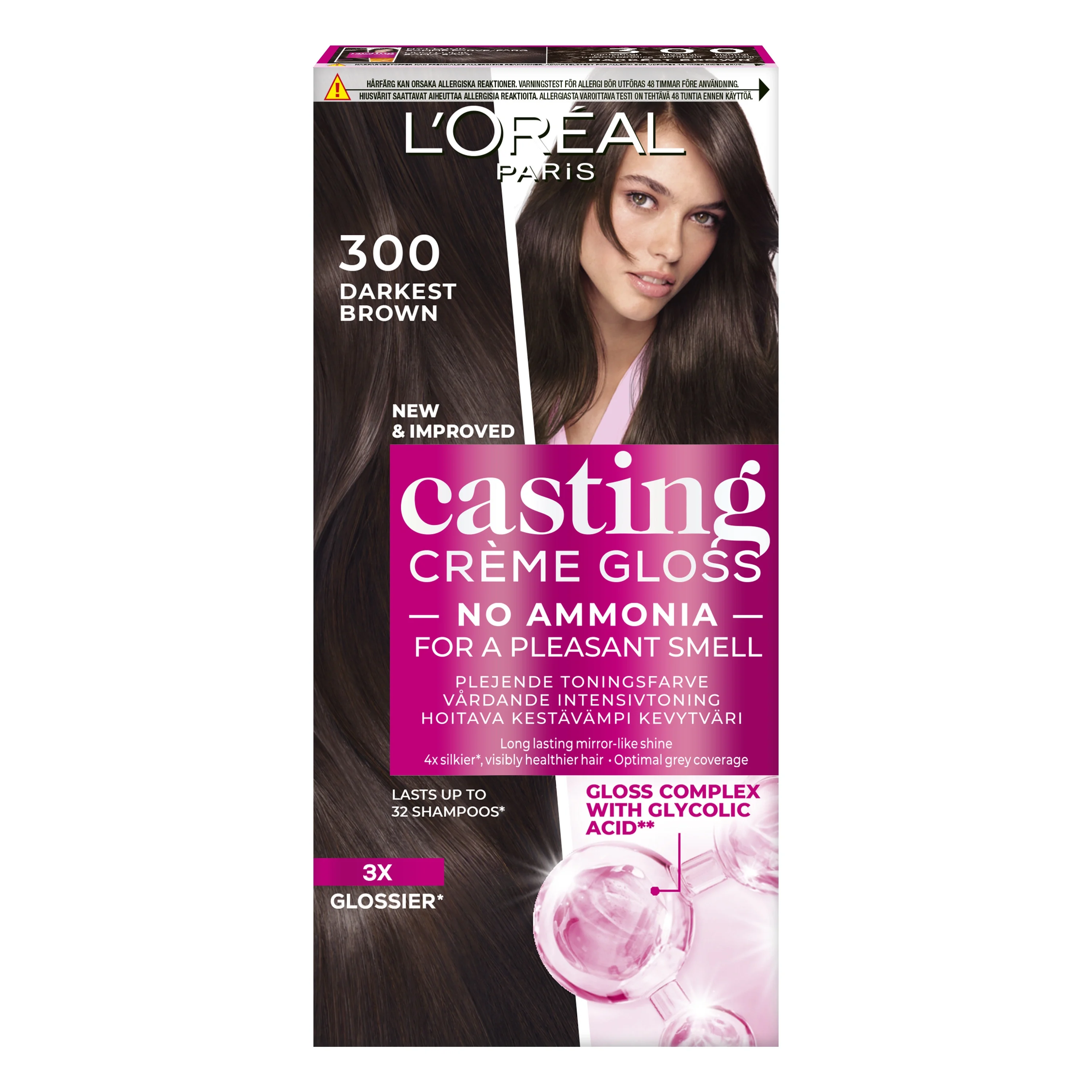 L'Oréal Paris Casting Crème Gloss Semi-Permanent Hårfärg 1-pack 300 Darkest Brown från L'Oréal Paris – köp hos Apotek Hjärtat