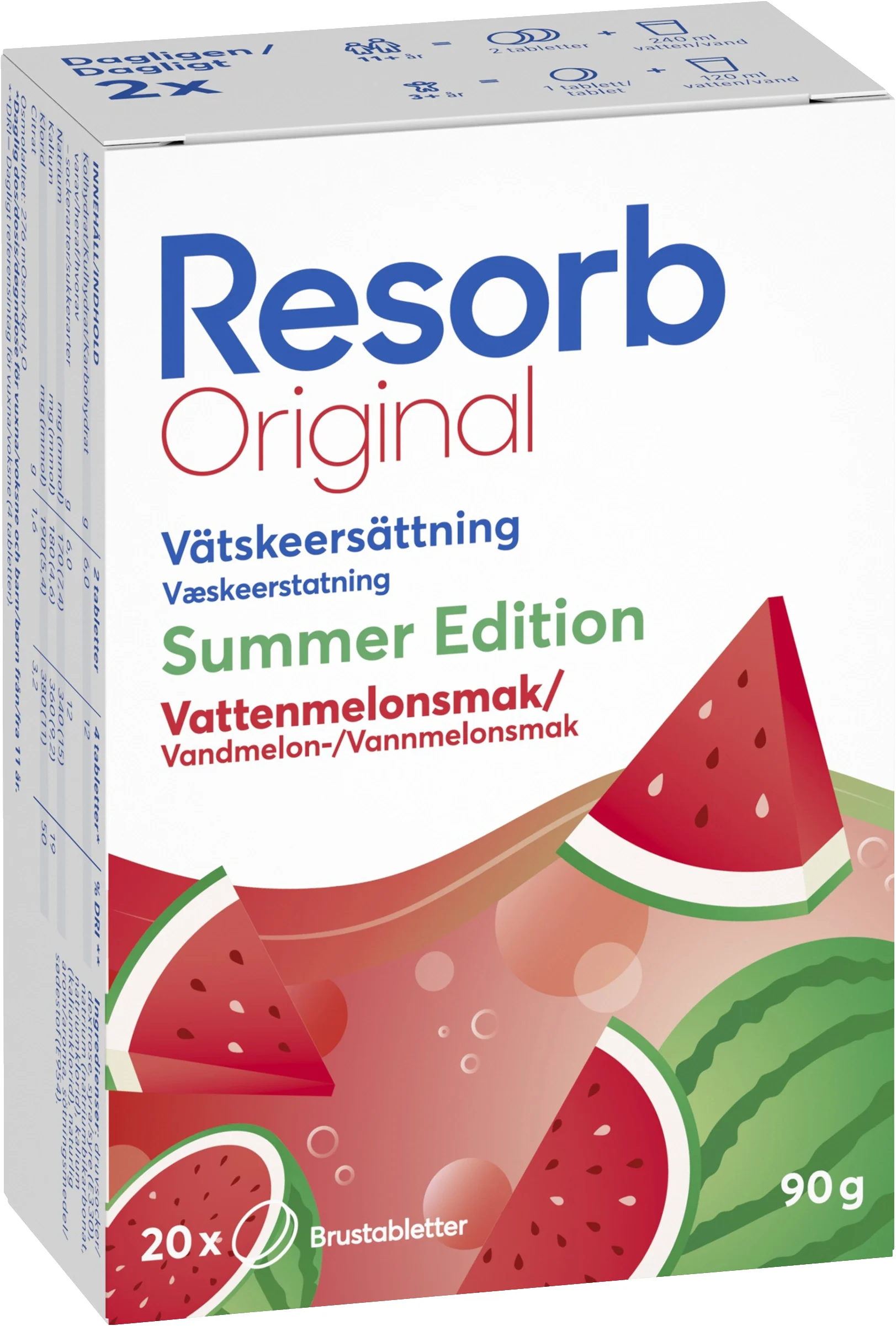 Resorb Original Summer Edition Vattenmelon Brustabletter 20 st från Resorb – köp hos Apotek Hjärtat