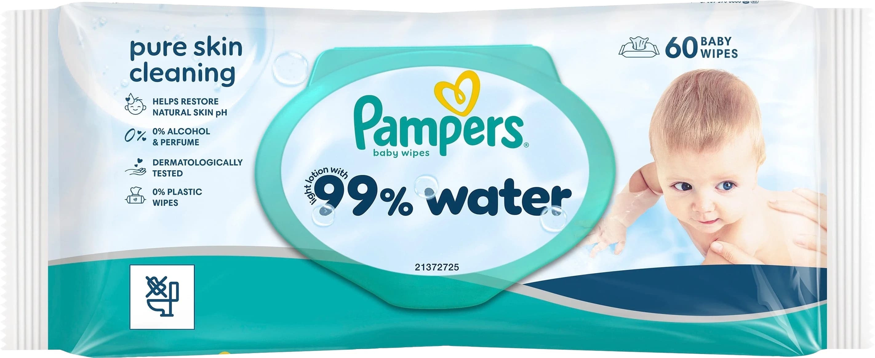 Pampers 99% Water Wipes 60 st från Pampers – köp hos Apotek Hjärtat