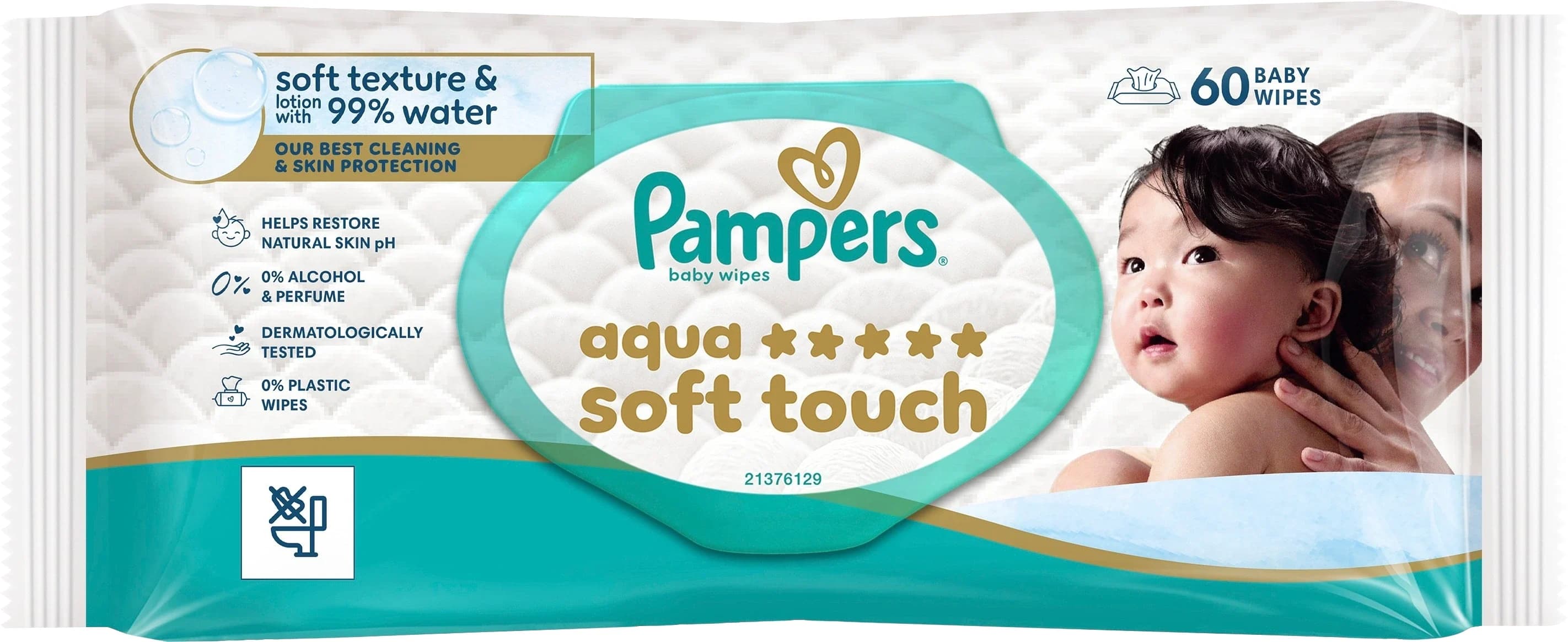 Pampers Aqua Soft Touch Wipes 60 st från Pampers – köp hos Apotek Hjärtat