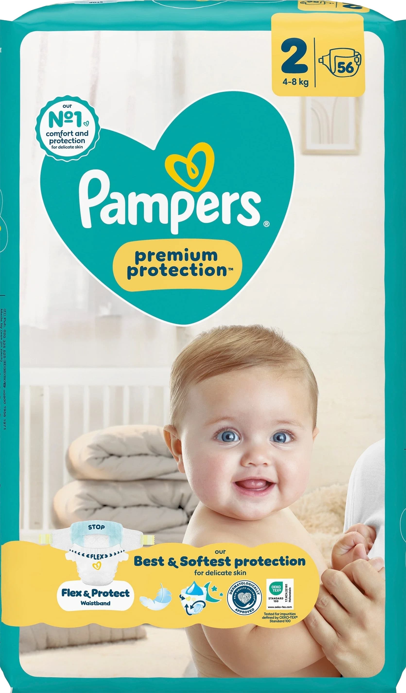 Pampers Premium Protection S2 4-8 kg 56 st från Pampers – köp hos Apotek Hjärtat