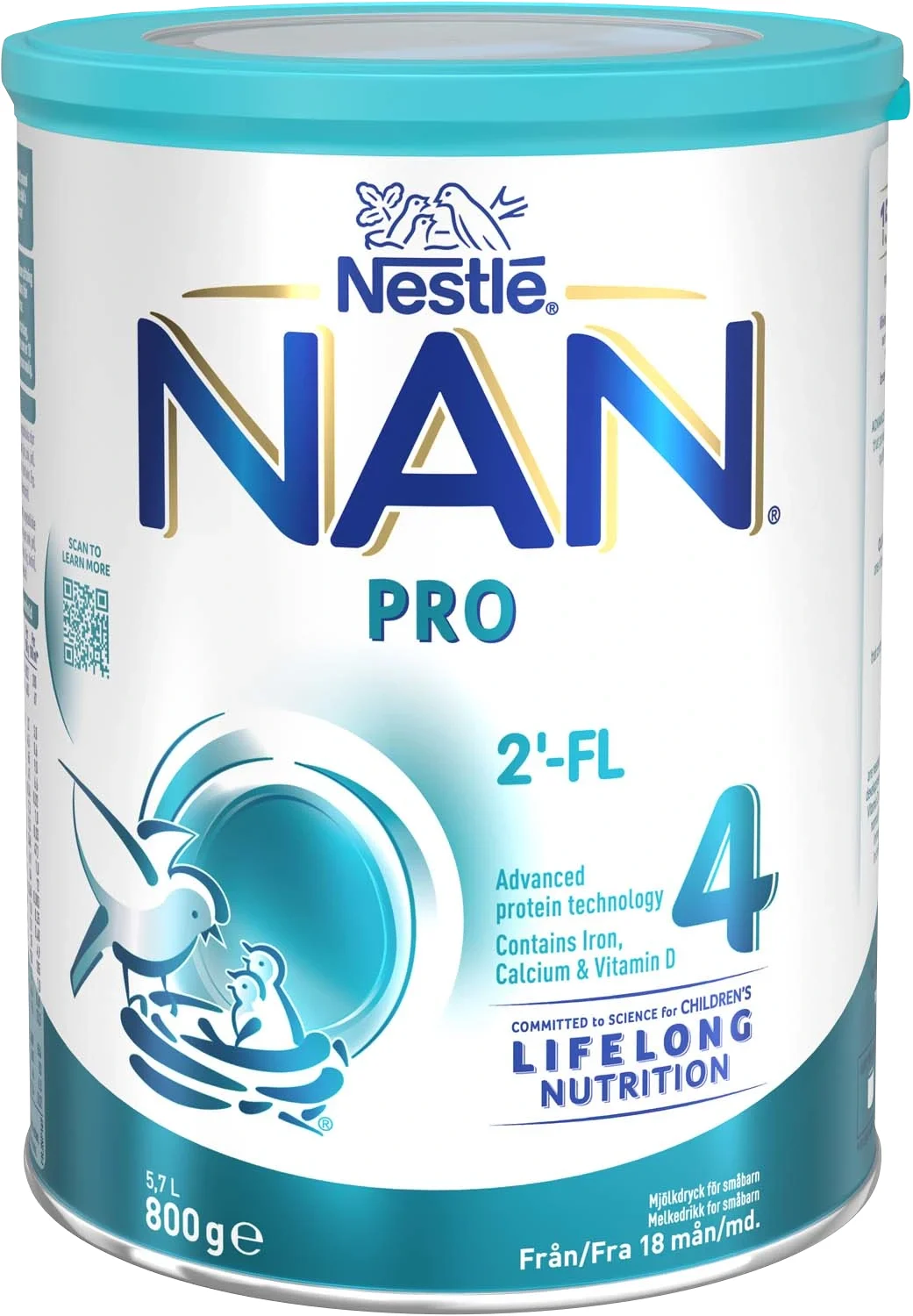 NAN PRO 4 Mjölkersättning 800 g från Nan – köp hos Apotek Hjärtat