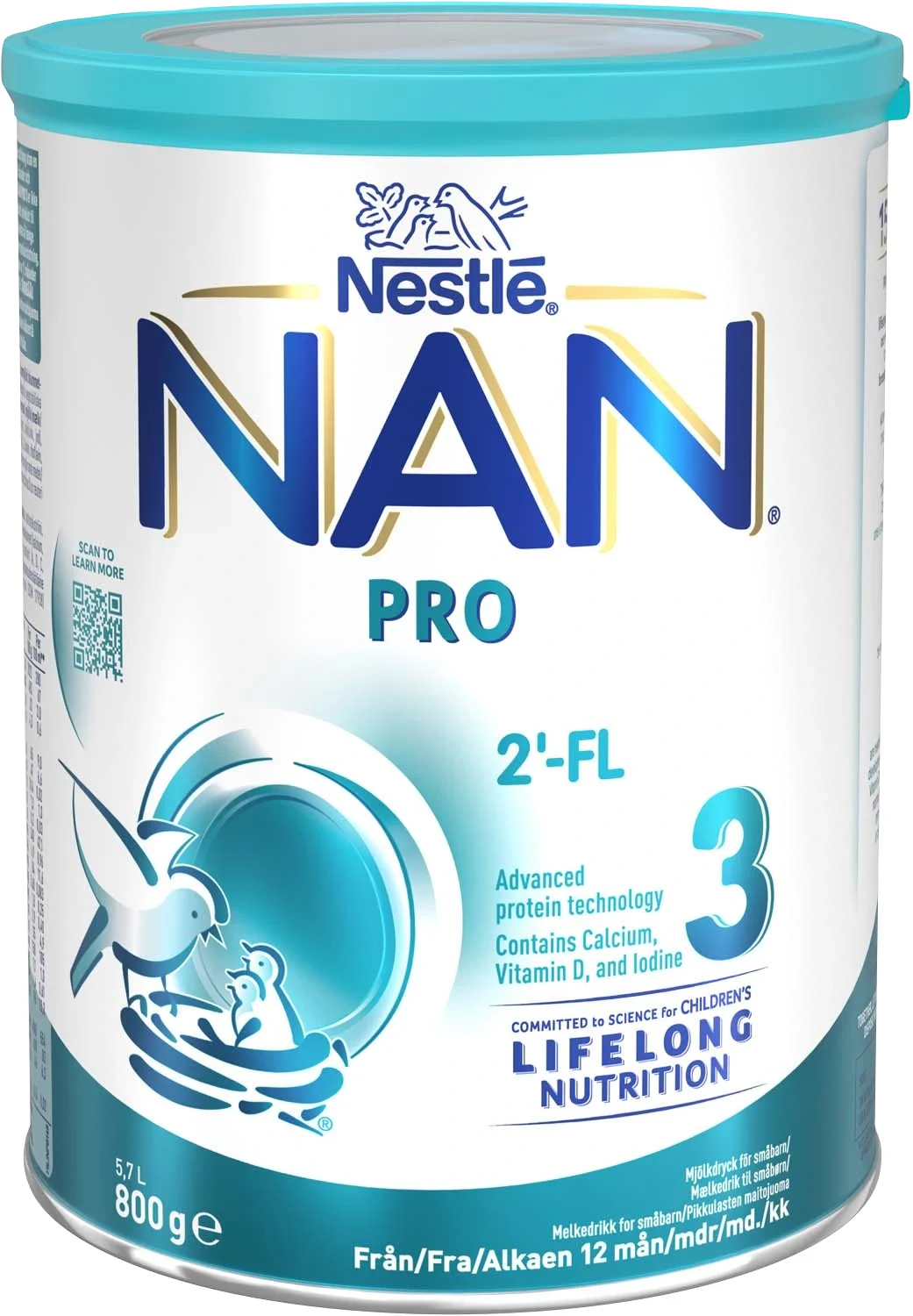 NAN PRO 3 Mjölkersättning 800 g från Nan – köp hos Apotek Hjärtat