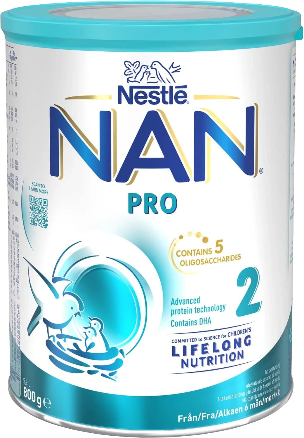 NAN PRO 2 Mjölkersättning 800 g från Nan – köp hos Apotek Hjärtat