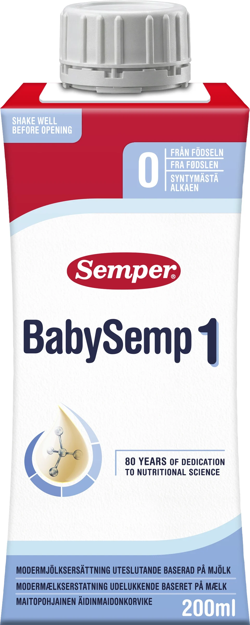 Semper BabySemp 1 Drickfärdig Modersmjölksersättning 200 ml från Semper – köp hos Apotek Hjärtat