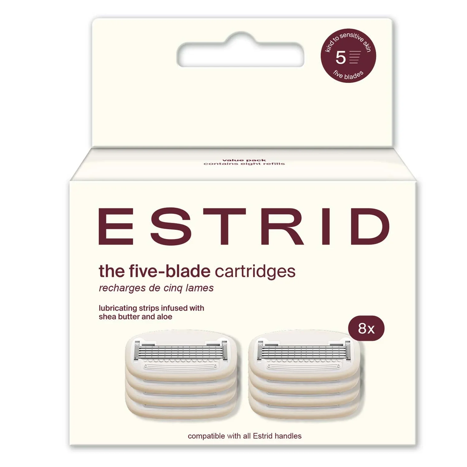 Estrid Five-Blade Cartridges XL 8-pack från Estrid – köp hos Apotek Hjärtat