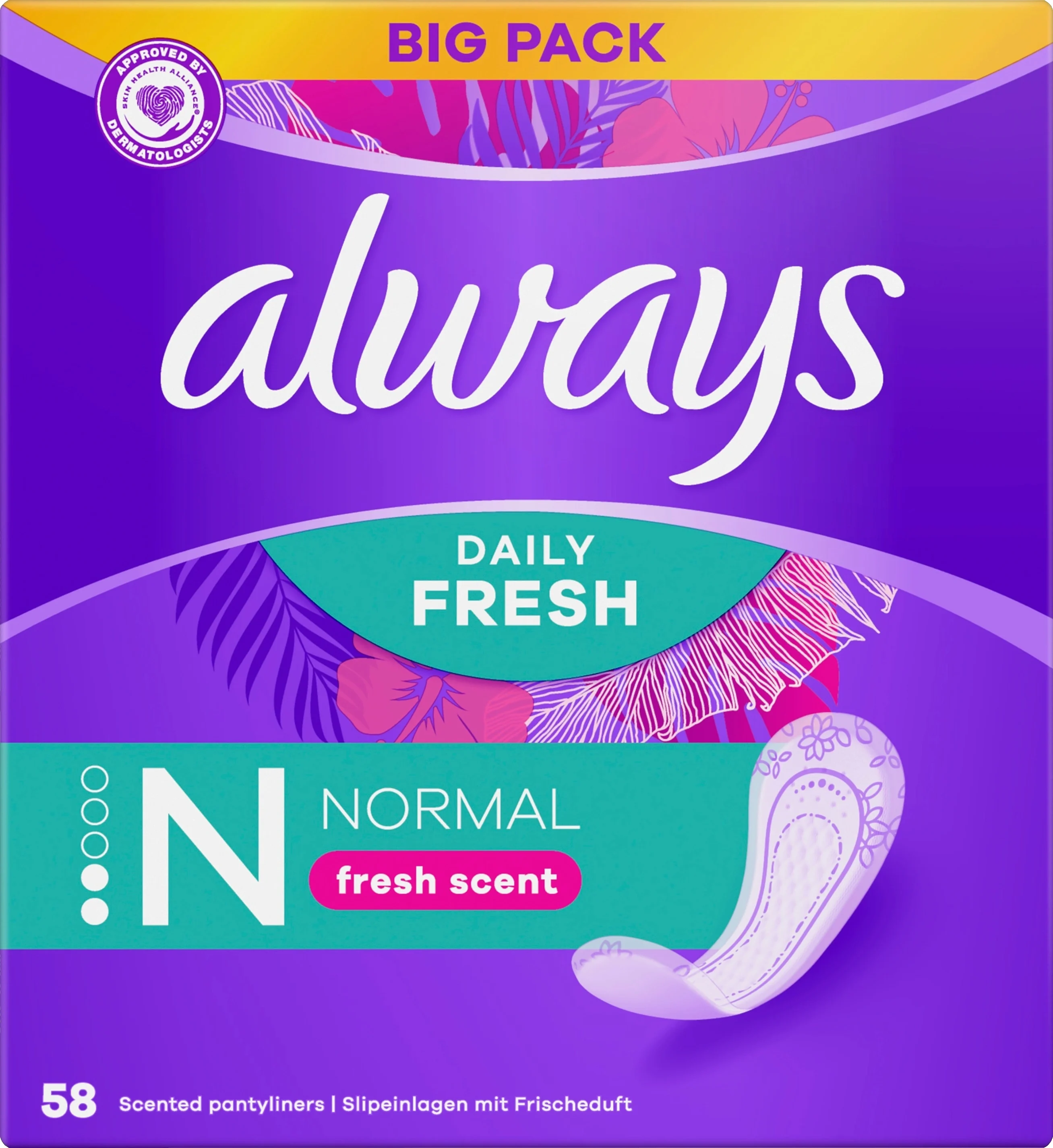 Always Fresh Normal Liner BigPack 58 st från Always – köp hos Apotek Hjärtat
