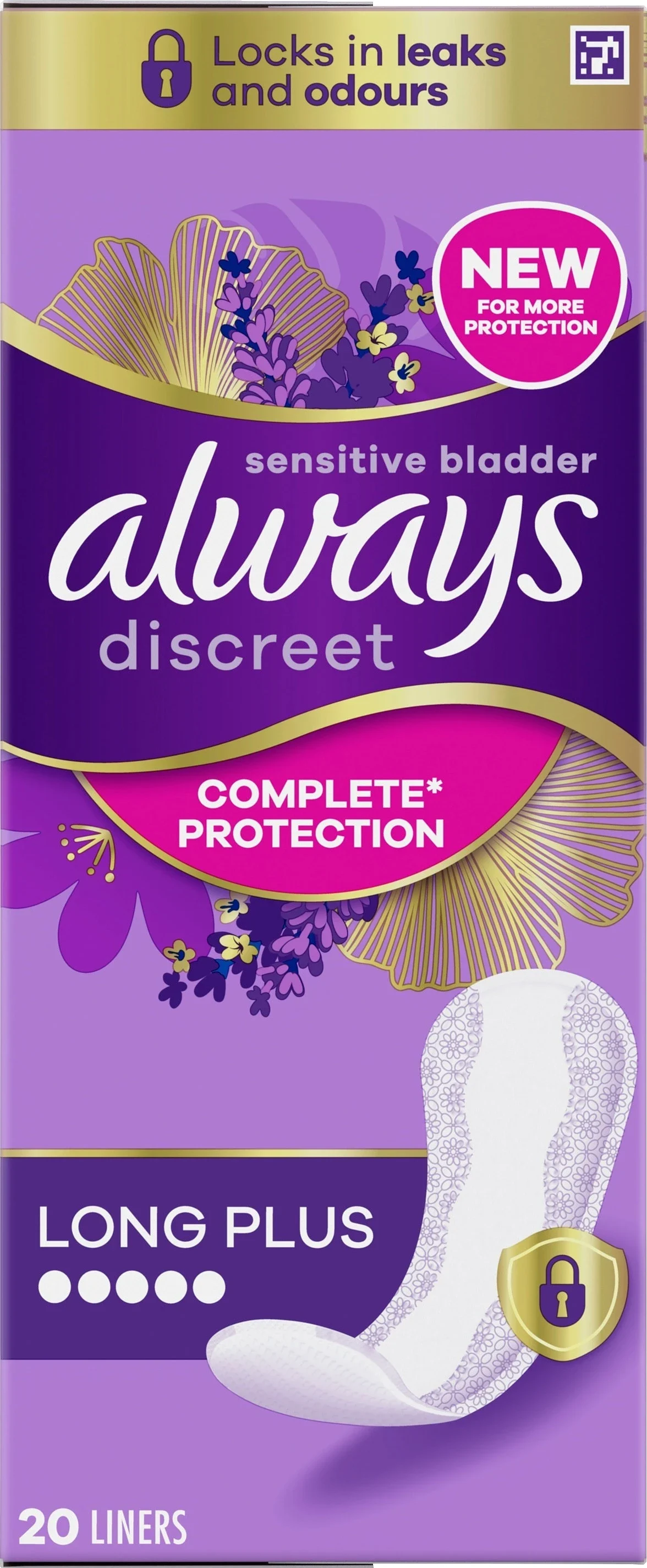 Always Discreet Liners Long plus SinglePack 20 st från Always – köp hos Apotek Hjärtat