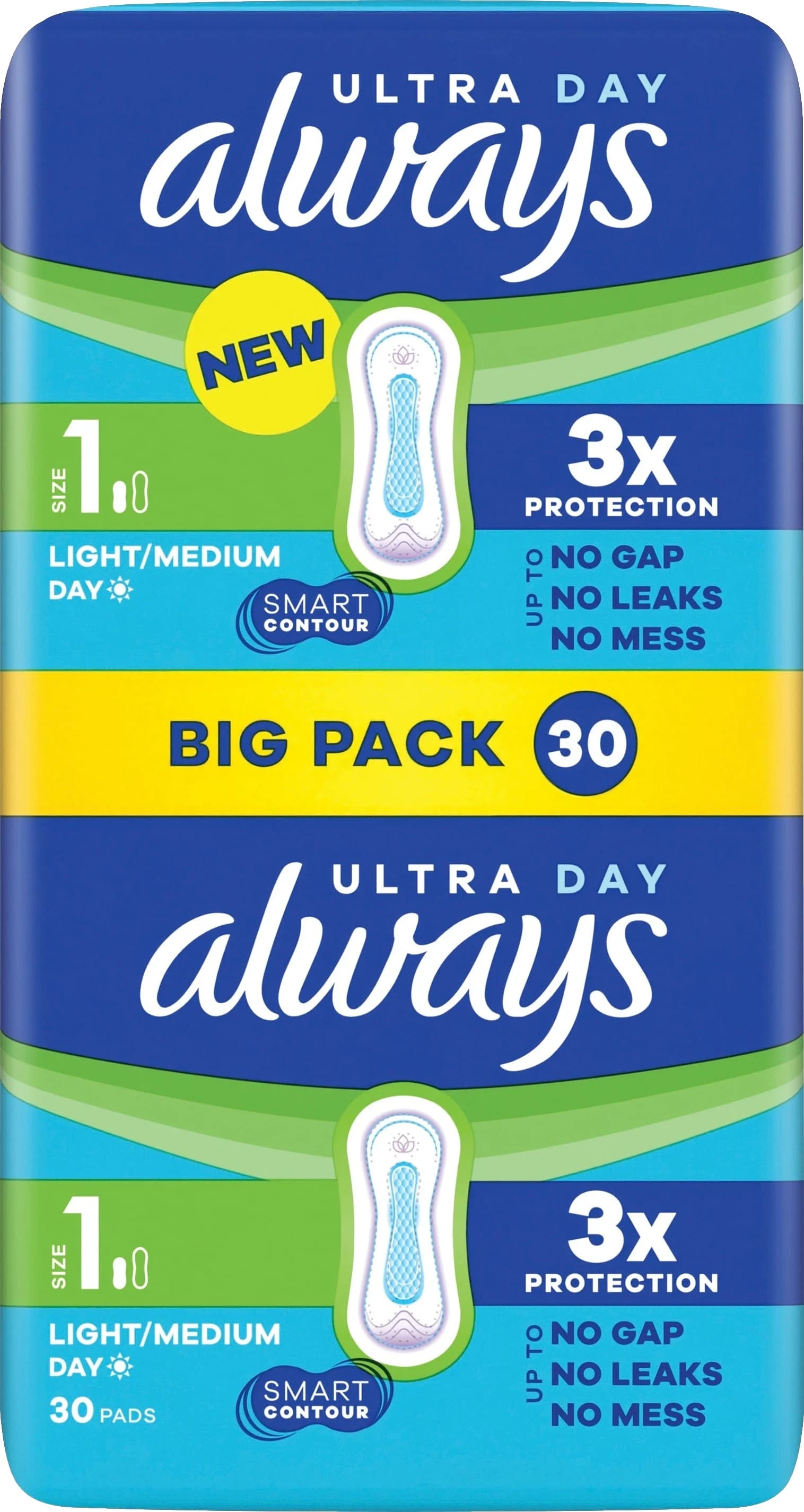 Always Ultra 1 Normal Bindor utan vingar BigPack 30 st från Always – köp hos Apotek Hjärtat
