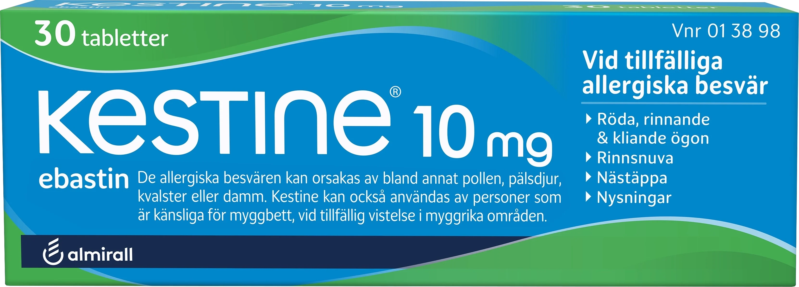 Kestine Tablett 10 mg 30 st från Kestine – köp hos Apotek Hjärtat