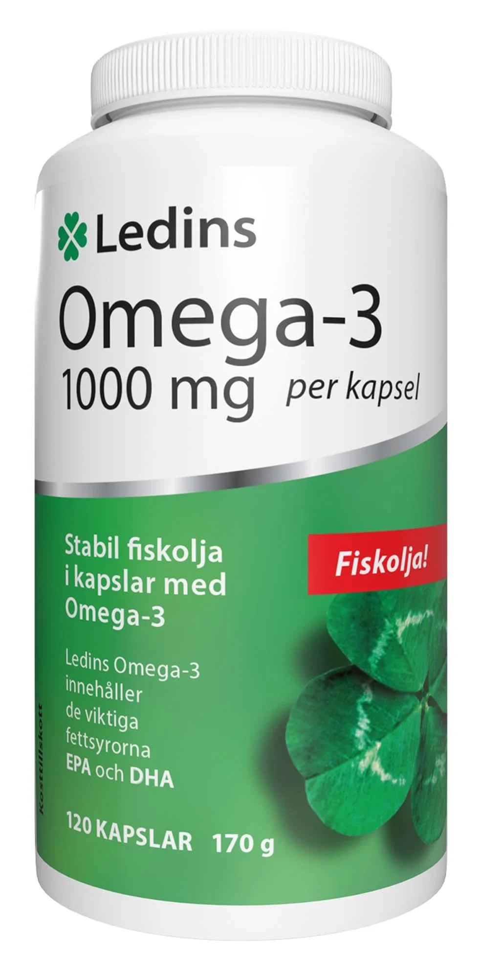 Ledins Omega-3 1000 mg, 120 st från Ledins – köp hos Apotek Hjärtat
