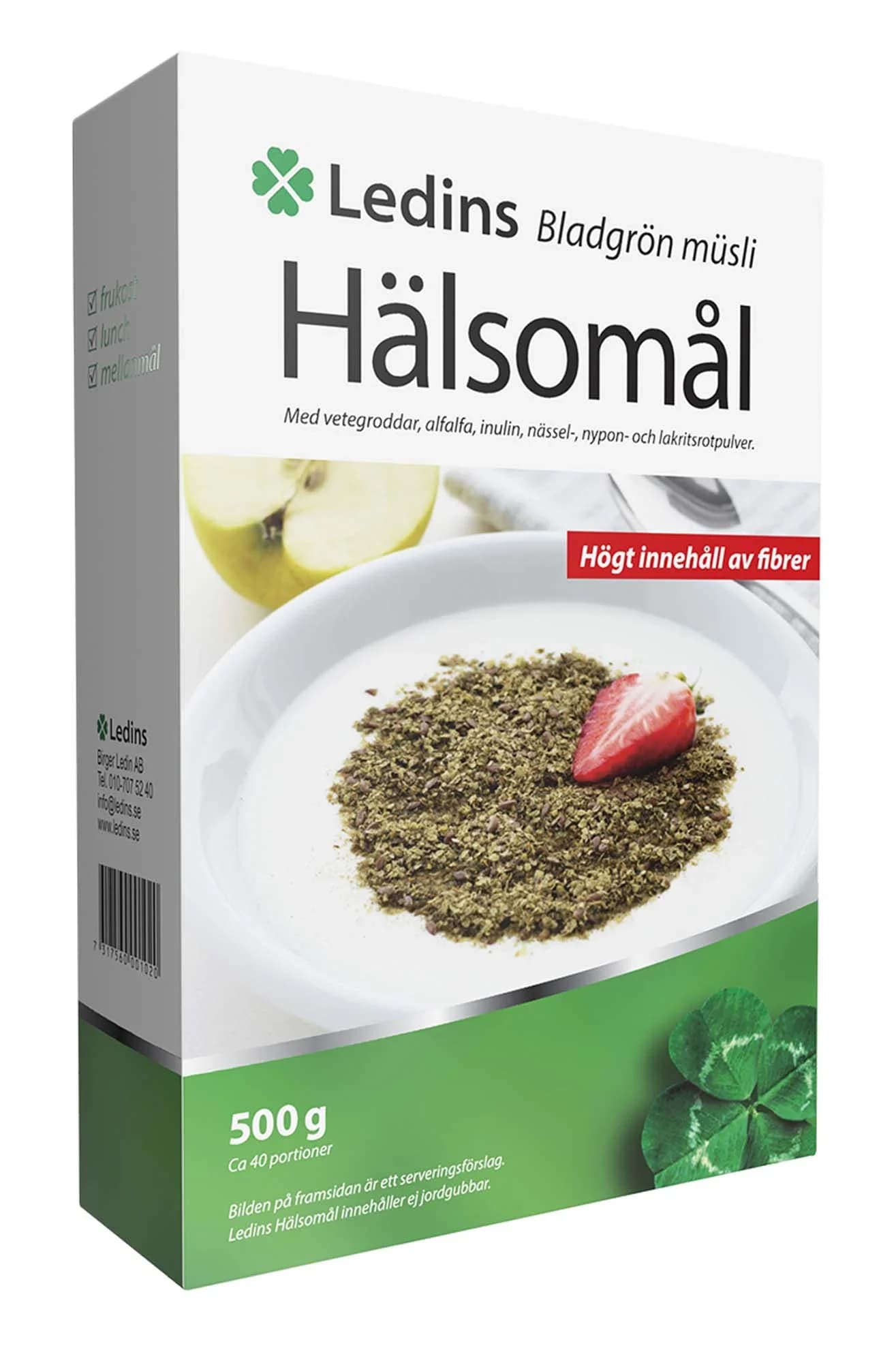 Ledins Hälsomål Osötat Bladgrönt Müsli 500g från Ledins – köp hos Apotek Hjärtat