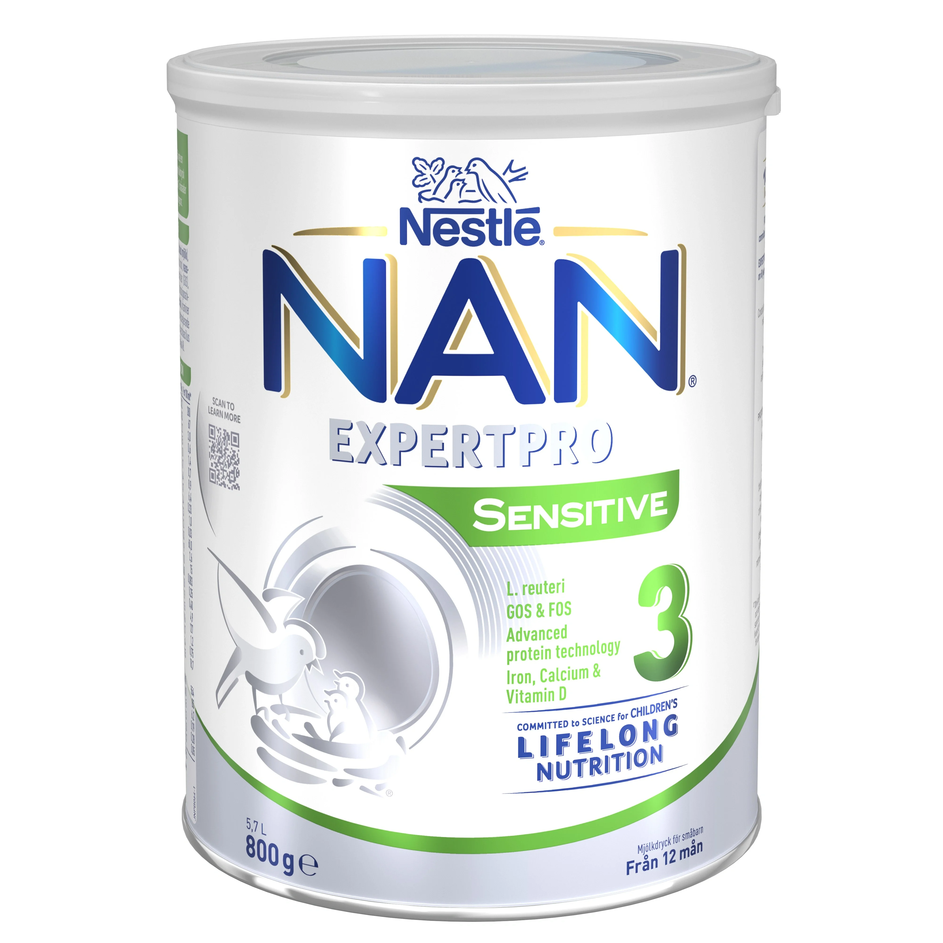 NAN Expertpro Sensitive 3 Mjölkdryck 800 g från Nan – köp hos Apotek Hjärtat