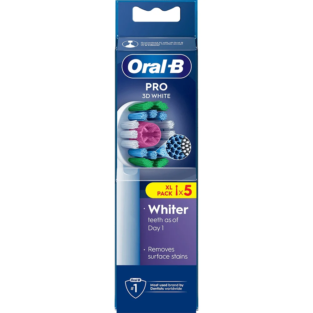 Oral-B 3D White Tandborsthuvuden 5-pack från Oral-B – köp hos Apotek Hjärtat