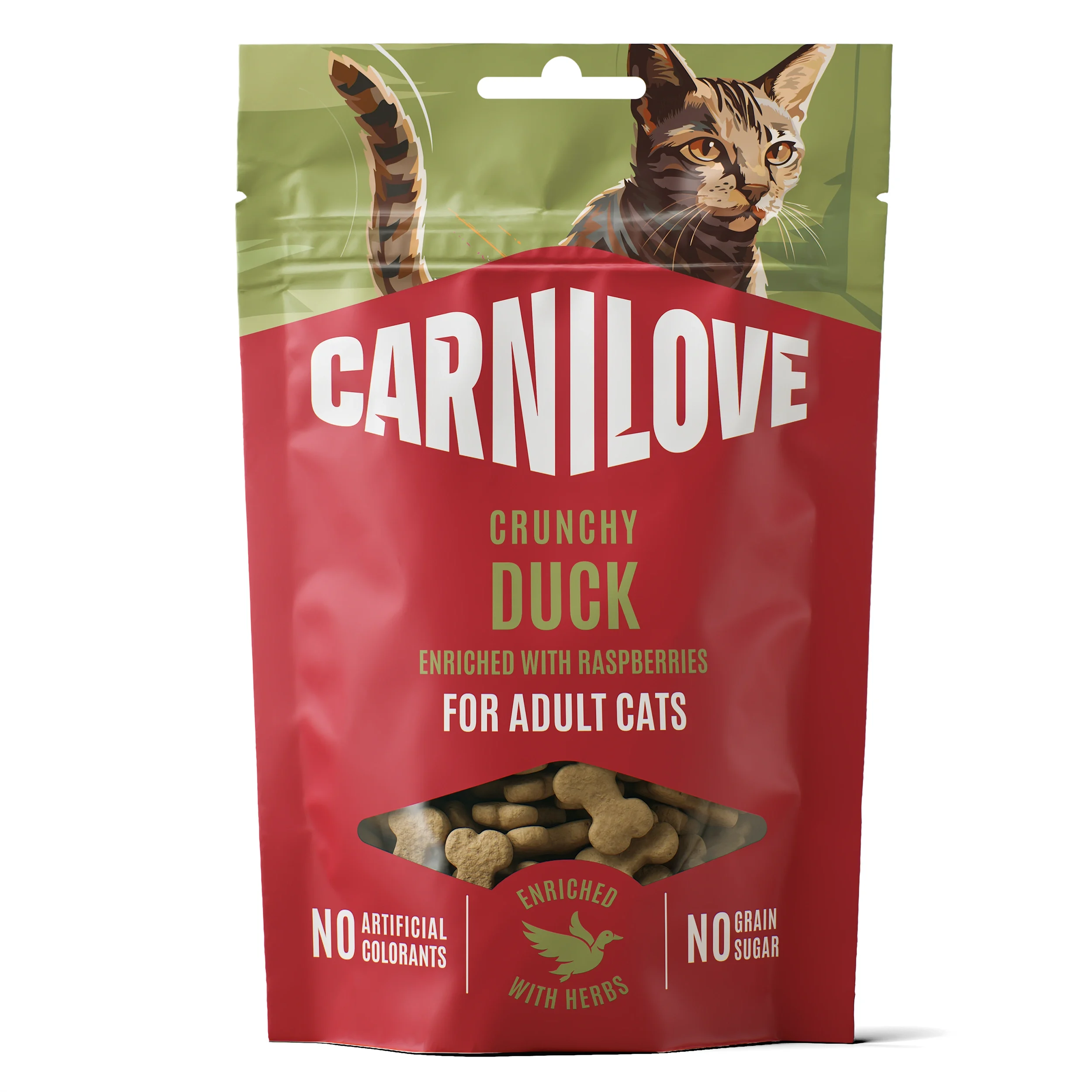 Carnilove Cat Crunchy Snack Duck Enriched with Raspberries 50 g från Carnilove – köp hos Apotek Hjärtat