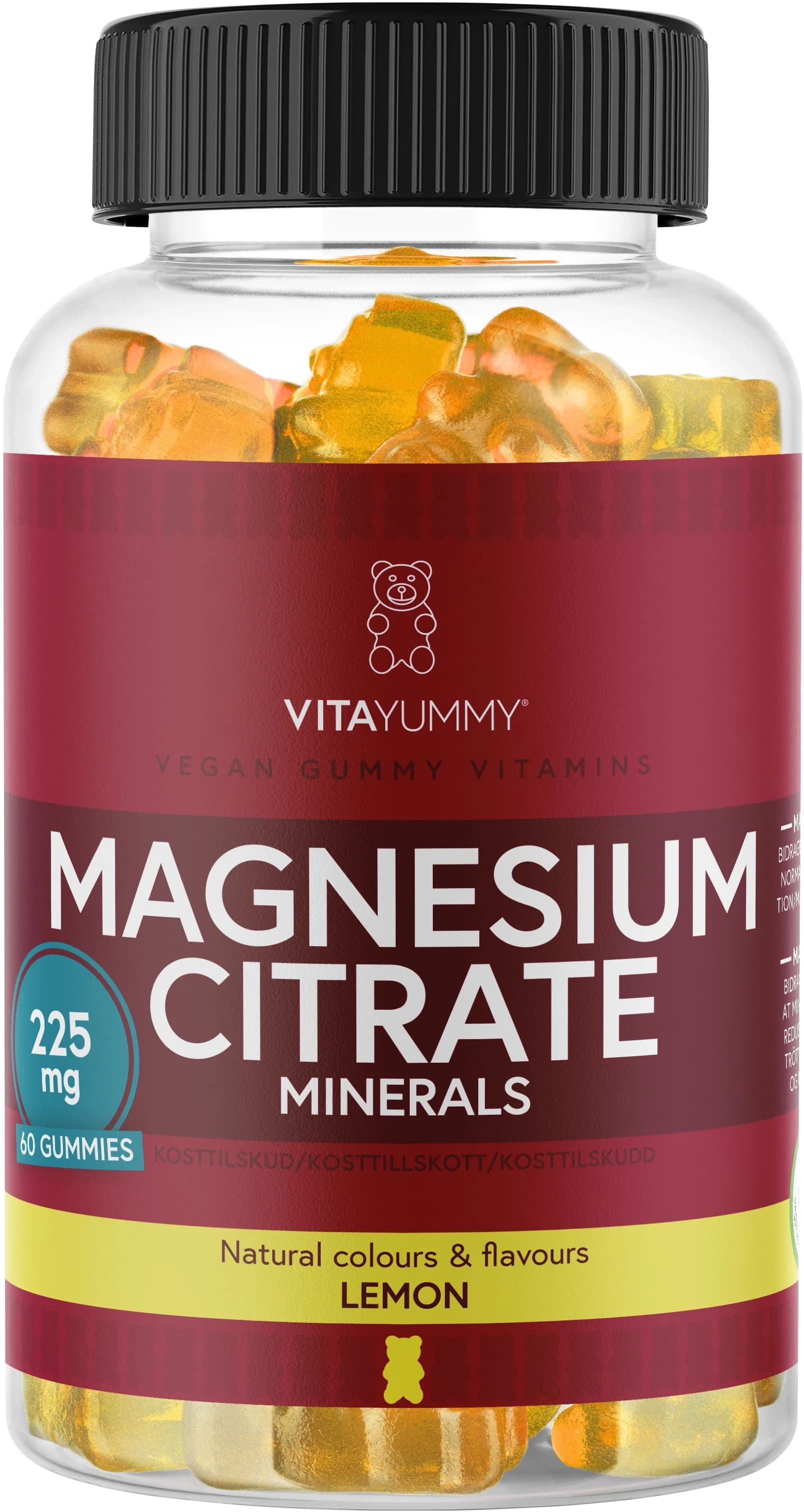 VitaYummy Magnesium Citrate Lemon 60 st från VitaYummy – köp hos Apotek Hjärtat