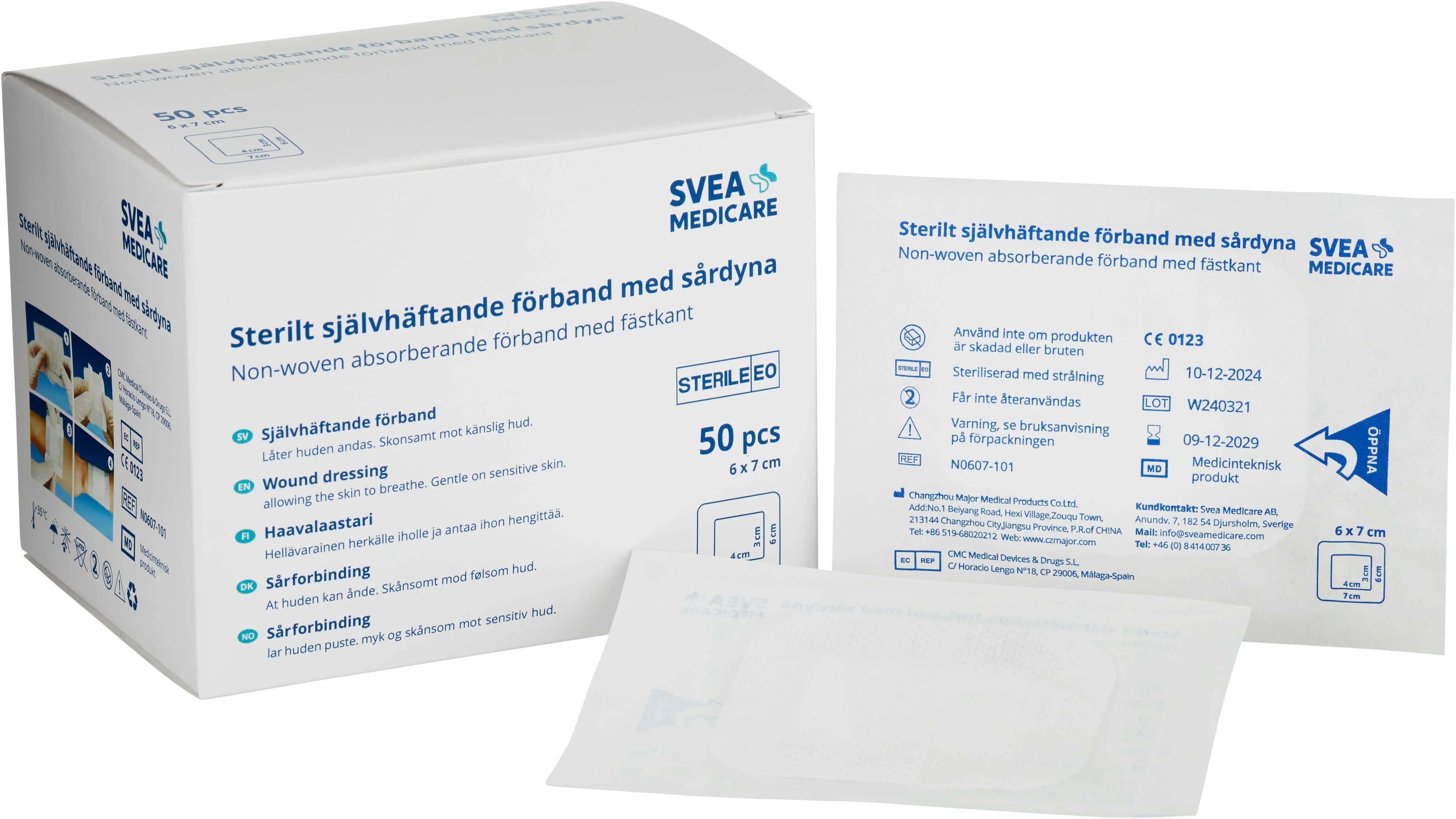 Svea Medicare Självhäftande Snabbförband 6x7 cm 50 st från Svea Medicare – köp hos Apotek Hjärtat