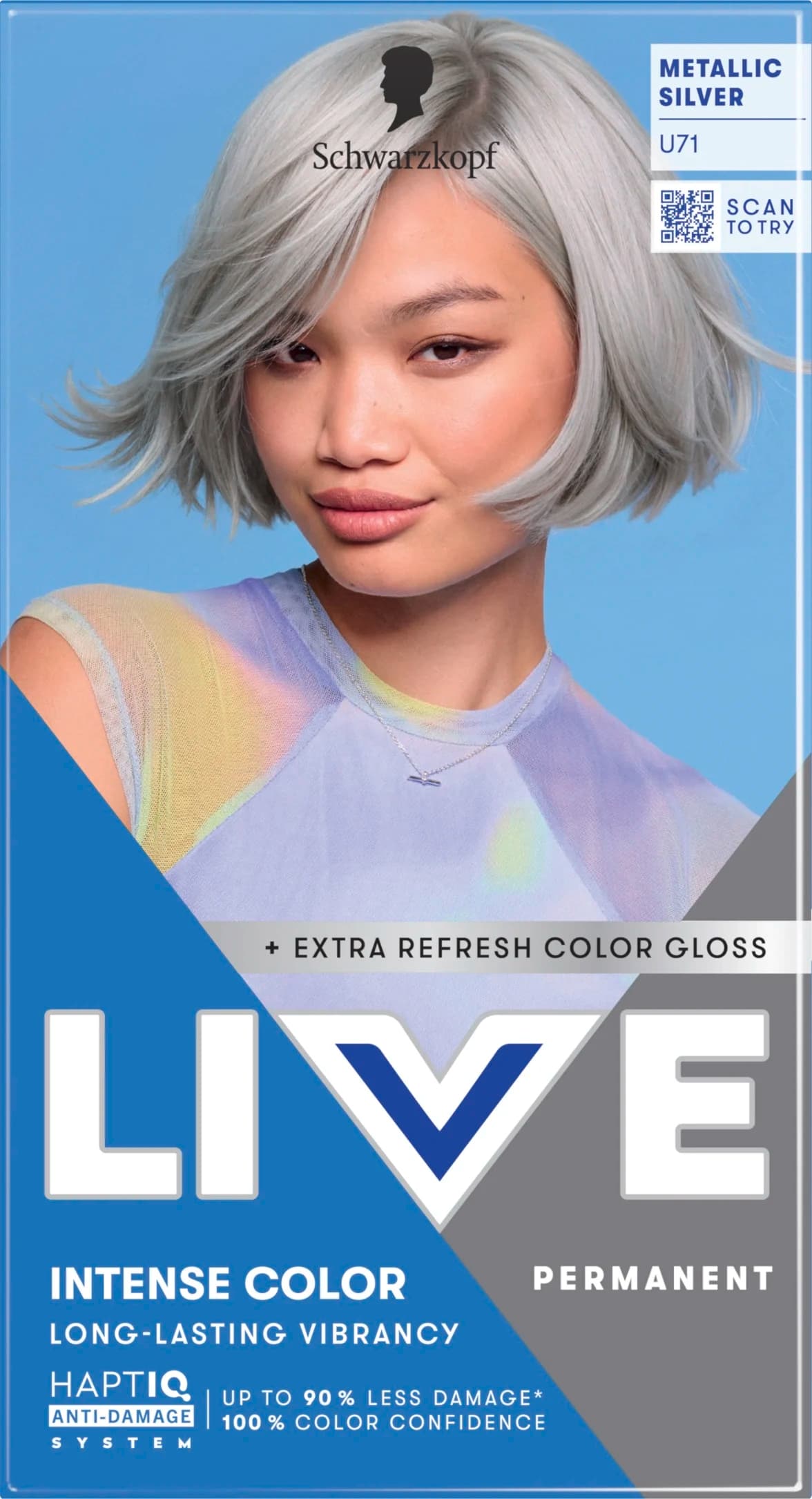 Schwarzkopf LIVE Intense Color U71 Metallic Silver från Schwarzkopf - köp hos Apotek Hjärtat