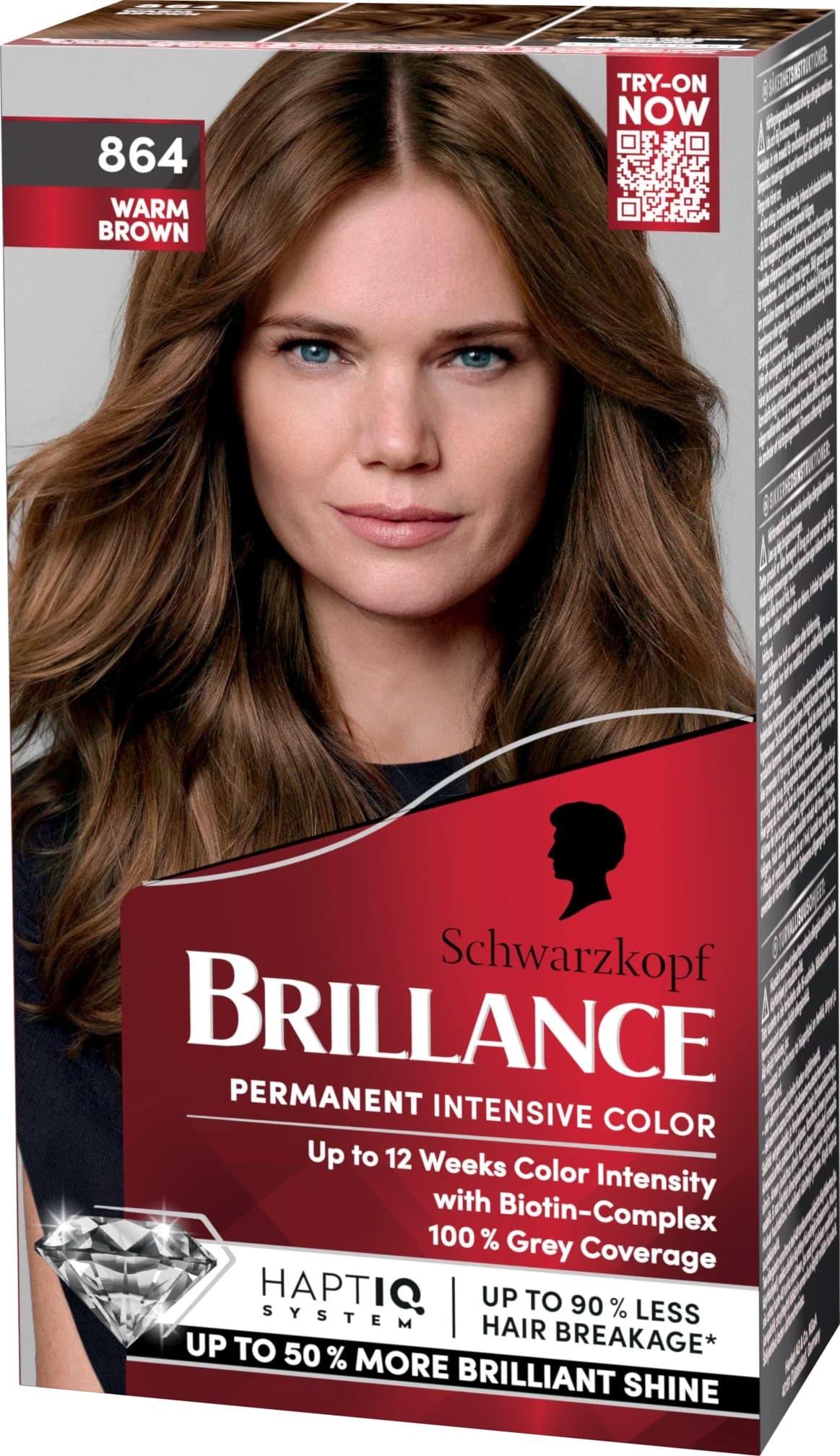 Schwarzkopf Brillance Permanent Intensive Color 864 Warm Brown från Schwarzkopf – köp hos Apotek Hjärtat