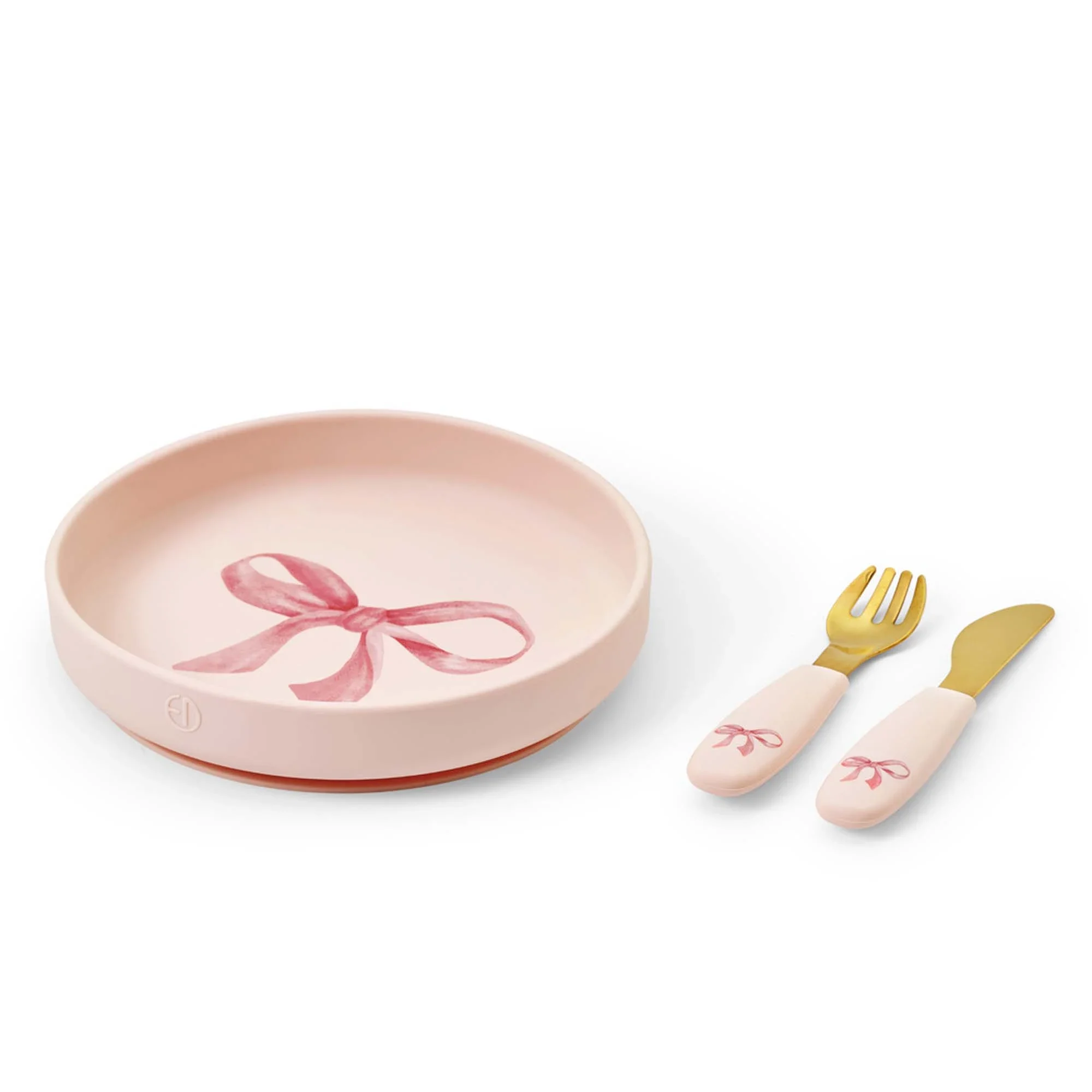 Elodie Silkontallrik Med bestick Rosy Bow från Elodie Details – köp hos Apotek Hjärtat