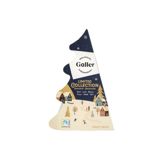 Festlig ask med chokladraketer och bars Galler Christmas Tree, 18 st. – från Galler – 107 kr – hos Coffee Friend