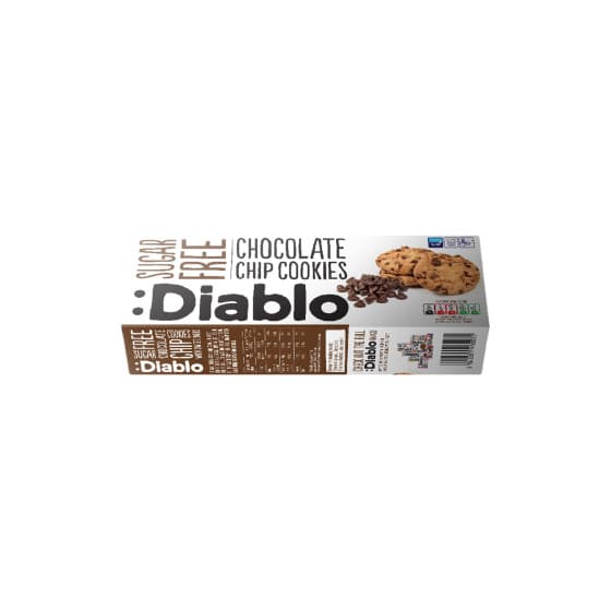 Sockerfria kakor Diablo Sugar Free Chocolate Chip, 130 g (med maltitol) från Diablo – köp hos Coffee Friend