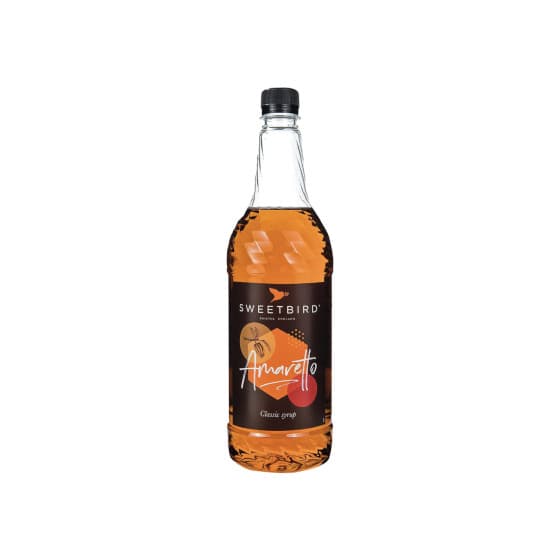 Kaffesirap Sweetbird Amaretto, 1 l – från Sweetbird – 142 kr – hos Coffee Friend