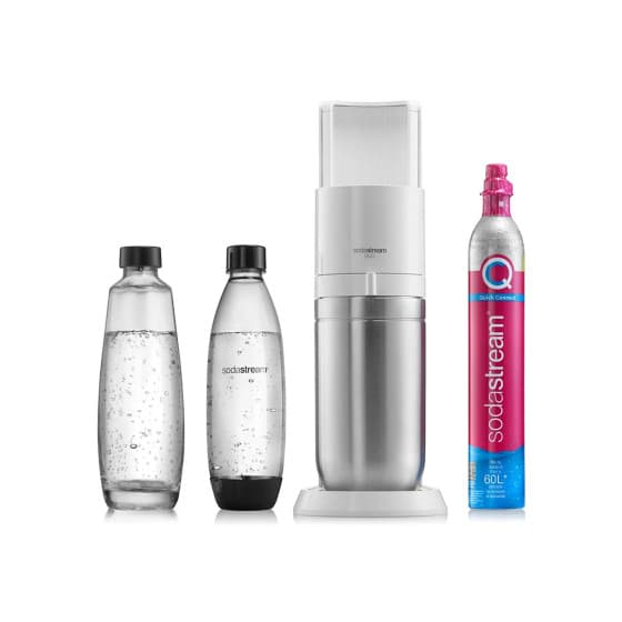 Kolsyrat vatten-beredare SodaStream Duo White + 2 flaskor från SodaStream – köp hos Coffee Friend