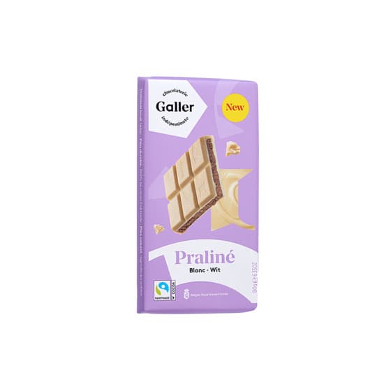 Vit chokladtablett med pralinfyllning Galler Blanc Praline, 180 g – från Galler – 55 kr – hos Coffee Friend