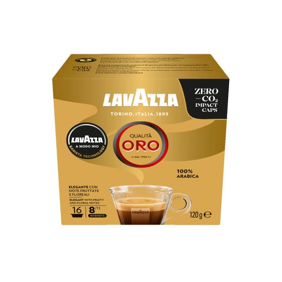 Kaffekapslar för Lavazza®-maskiner Lavazza A Modo Mio Qualità Oro, 16 st. – från Lavazza – 58 kr – hos Coffee Friend