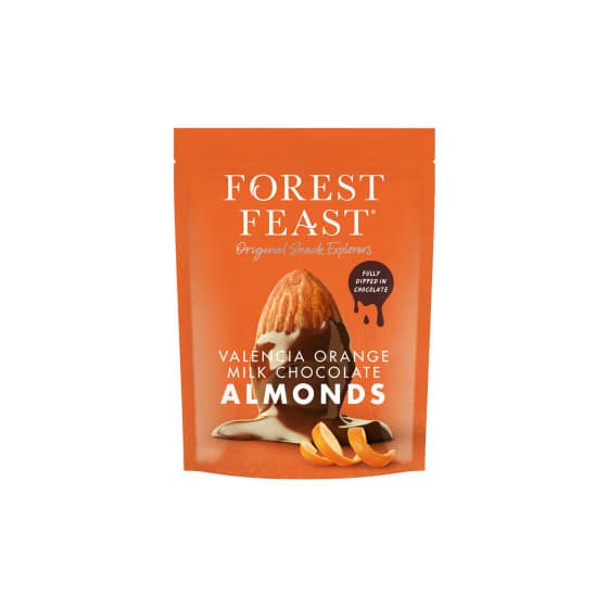 Forest Feast Valencia Orange mjölkchoklad med mandlar, 120 g från Forest Feast – köp hos Coffee Friend