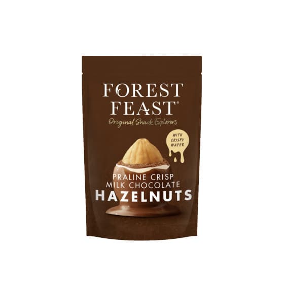 Forest Feast hasselnötter med praliné och krispig mjölkchokladöverdrag, 100 g – från Forest Feast – 48 kr – hos Coffee Friend