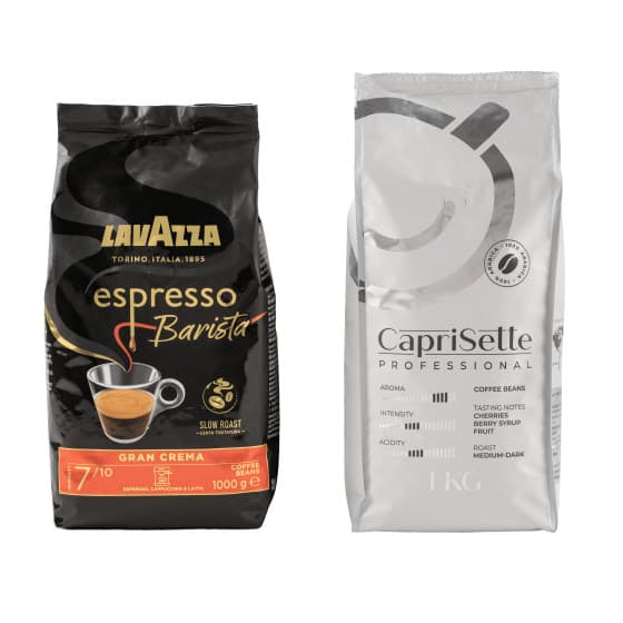 Kaffeebohnen Set Lavazza Espresso Barista Gran Crema + Caprisette Professional, 2 kg – 556 kr – hos Coffee Friend