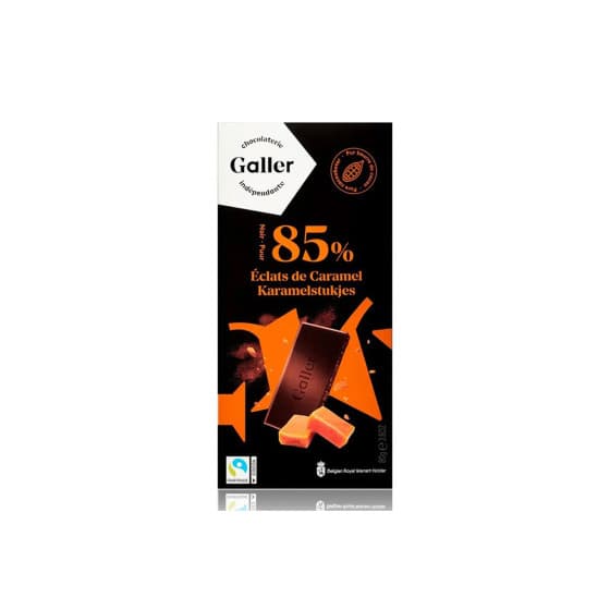 Chokladkaka Galler Noir Eclats De Caramel, 80 g – från Galler – 45 kr – hos Coffee Friend