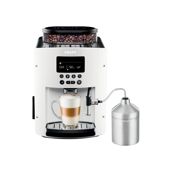 Krups Essential EA816170 Helautomatisk kaffemaskin med bönor - Vit – från Krups – 5182 kr – hos Coffee Friend