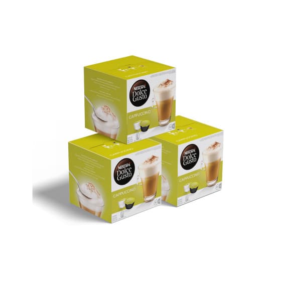 Set med kaffekapslar NESCAFÉ® Dolce Gusto® Cappuccino, 3 x 8+8 st. – från NESCAFÉ® Dolce Gusto® – 256 kr – hos Coffee Friend