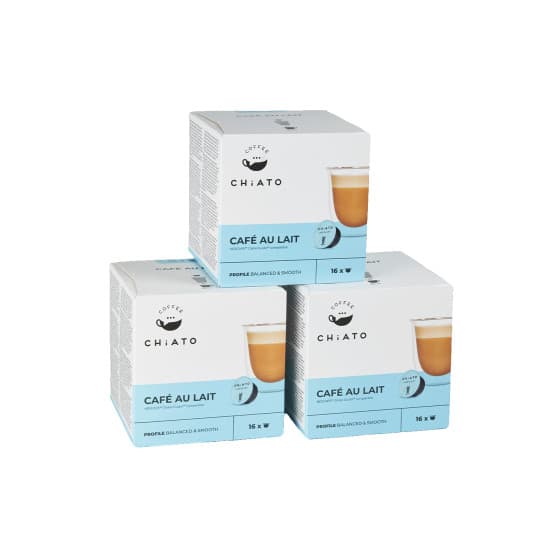 Kaffekapslar kompatibla med NESCAFÉ® Dolce Gusto® CHiATO Café au Lait, 3 x 16 st. – från Chiato – 162 kr – hos Coffee Friend